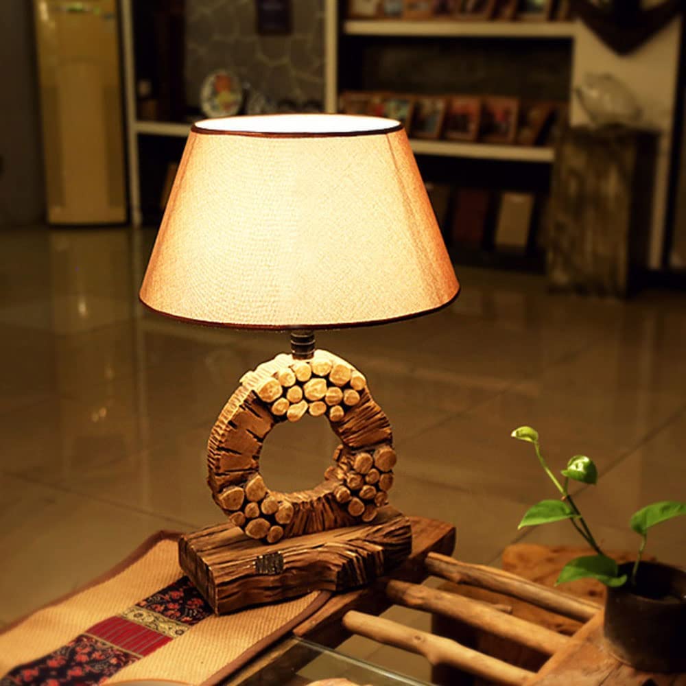 Lampa dekoracyjna Lampka nocna Lampa Stołowa Z Litego Drewna Lampa Stołowa Lampka Nocna Nordic Drewno Dekoracyjne Lampy Stołowe Do Sypialni Lampka Nocna Home Office Oświetlana dekoracja