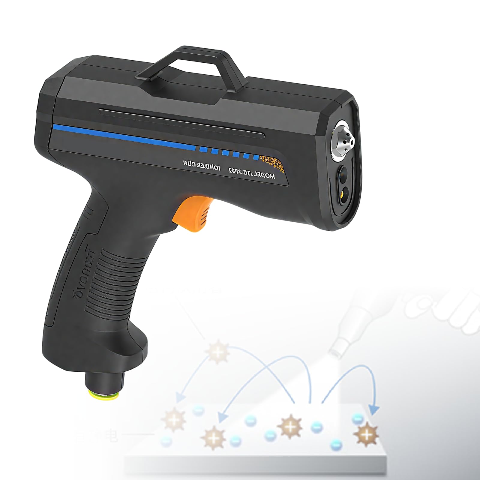Pistola Antiestática De Aire Ionizante, Eliminador De Estática, Pistola Antiestática para Pintura De Automóviles, con Luz De Detección De Polvo Y Luz Infrarroja Tg2031