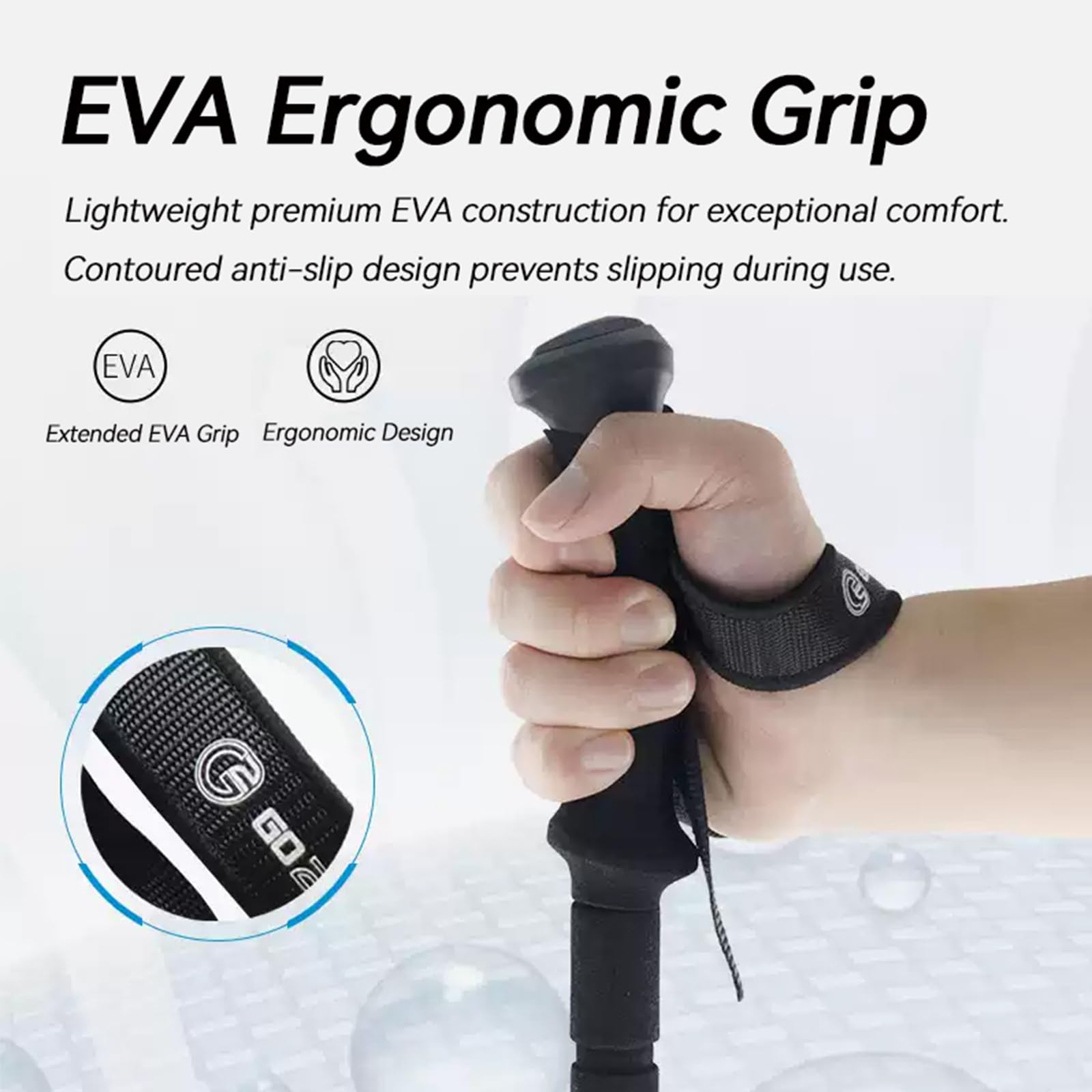 3-częściowe kijki trekkingowe z włókna węglowego, 200 g, lekkie teleskopowe kijki do chodzenia dla mężczyzn i kobiet, ergonomiczne, ultralekkie, do wędrówek, gór, kempingu i wędrówek z plecakiem