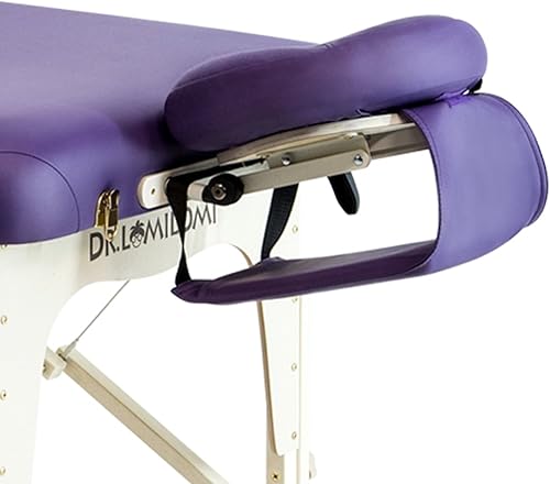 Miniatura 3 de Tabla de eslinga colgante con reposabrazos para mesa de masaje (violeta inglés)