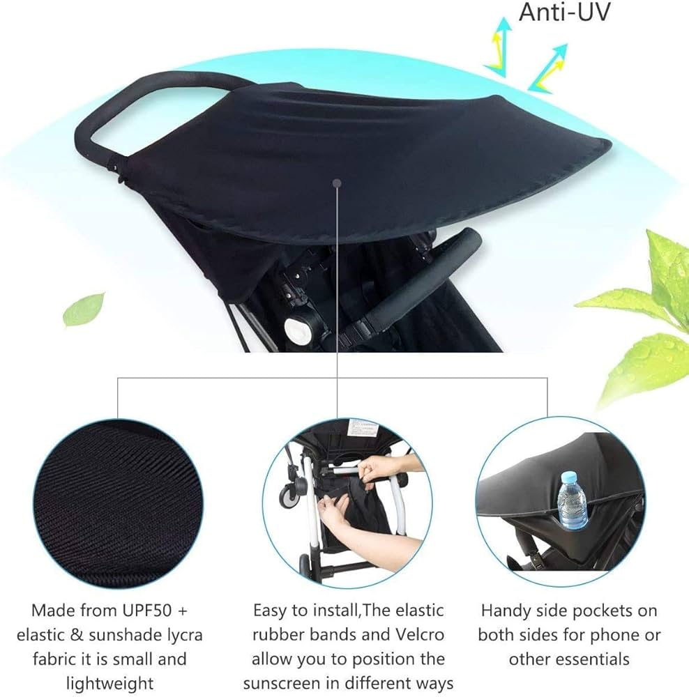 Universal Stroller Canopy Extender Sun Shade Removable, 48 OFF