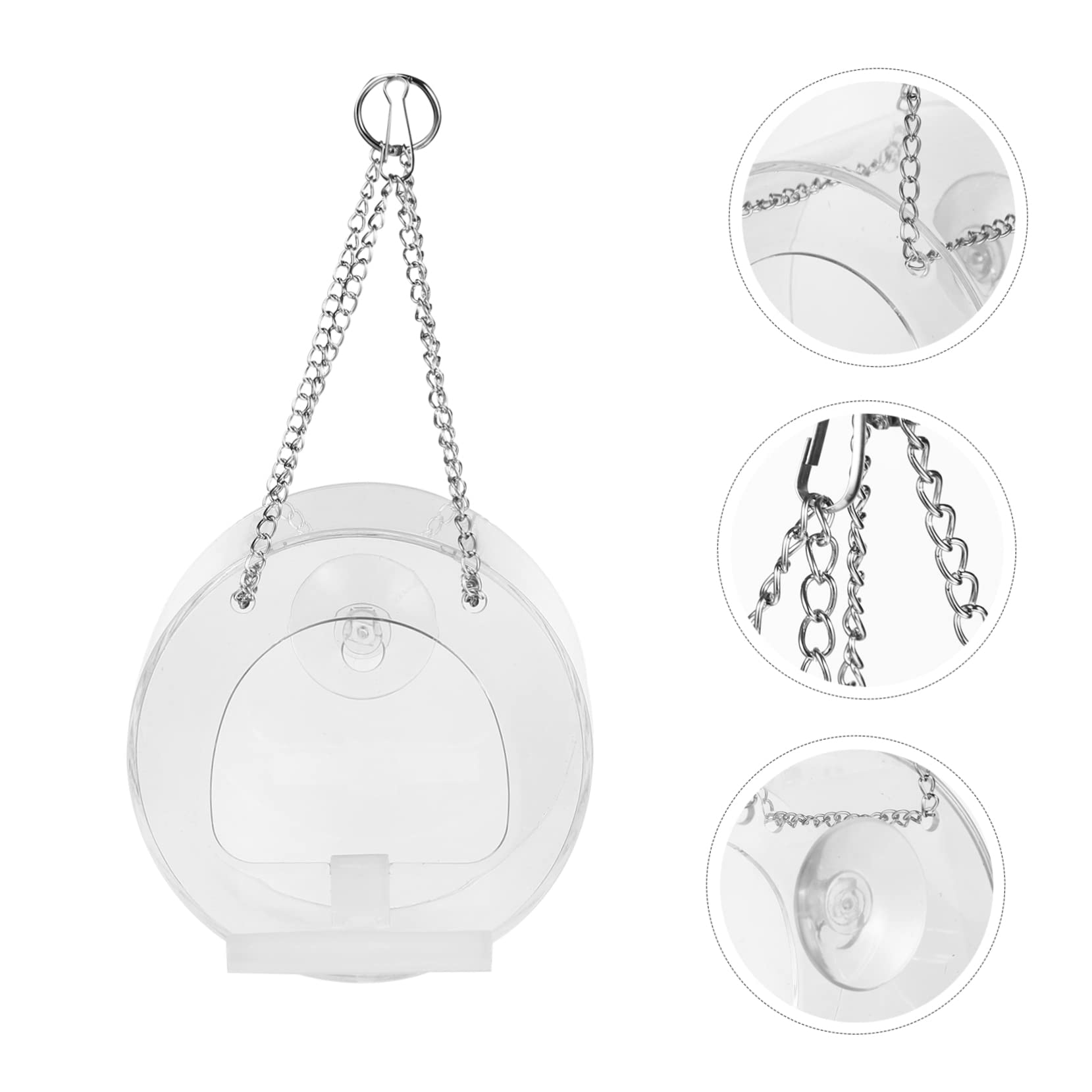 Toddmomy 2piezas Comedero Colgante para Aves De Acrílico Transparente Alimentador De Mascotas para Periquitos y Loros Diseño Práctico y Fácil De Limpiar