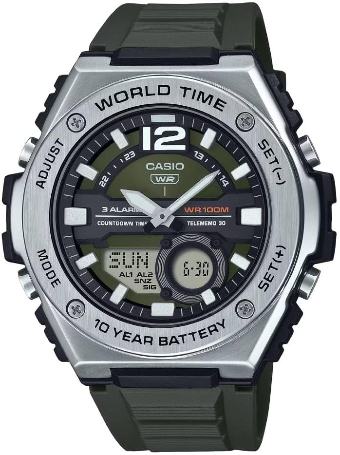 Analog-Digital Resin Band Watch