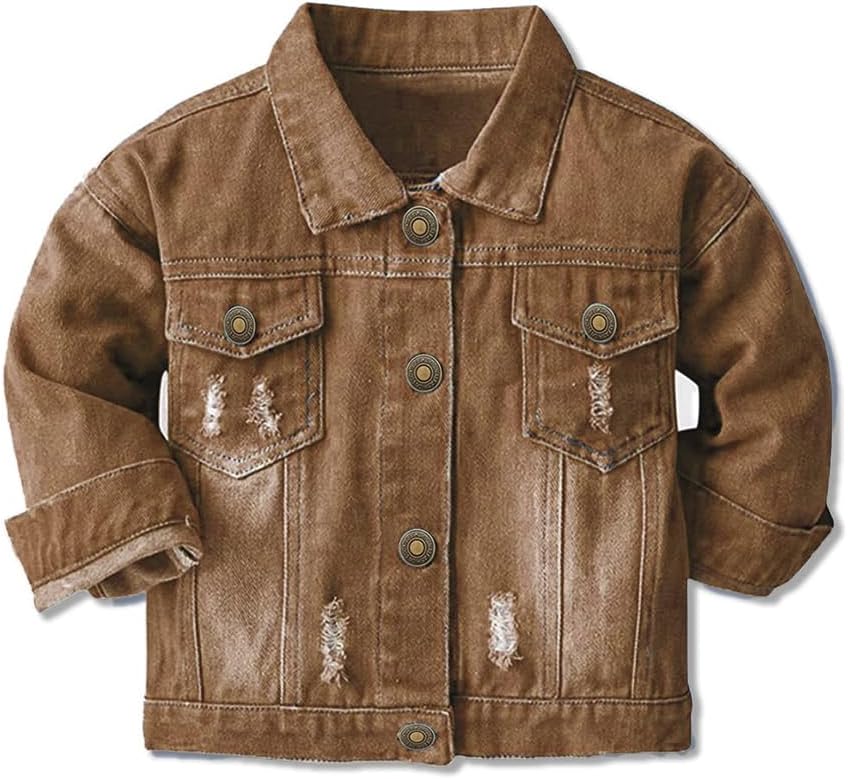Joe Wenko Kids Toddler Baby Boys Girls Casual Outerwear Denim Jacket