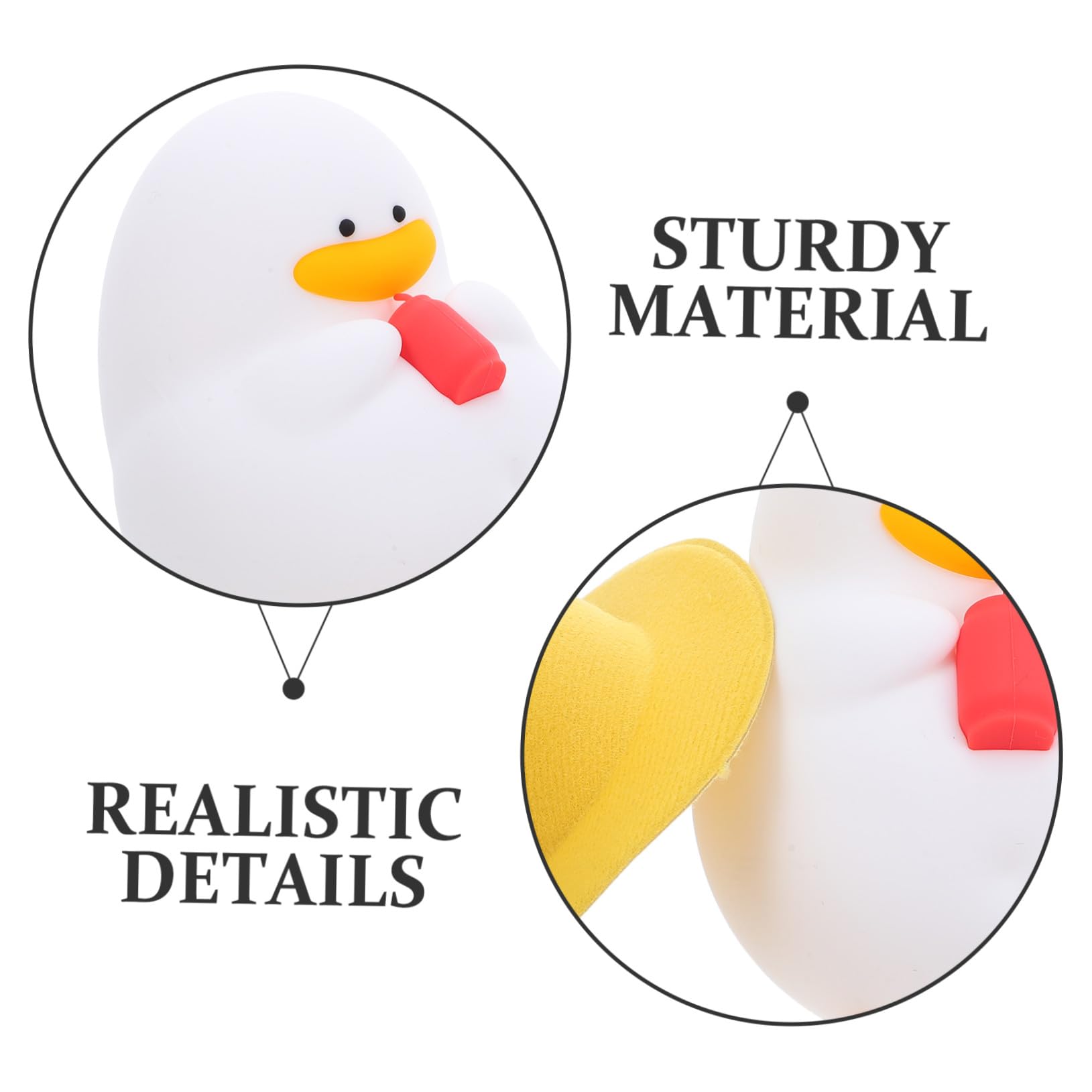 Lámpara Nocturna Pato de Silicona para Guardería, Luz LED Amarilla | Control Táctil, Iluminación Suave para Dormitorio, Uso en Tomas Nocturnas, Abs y PC