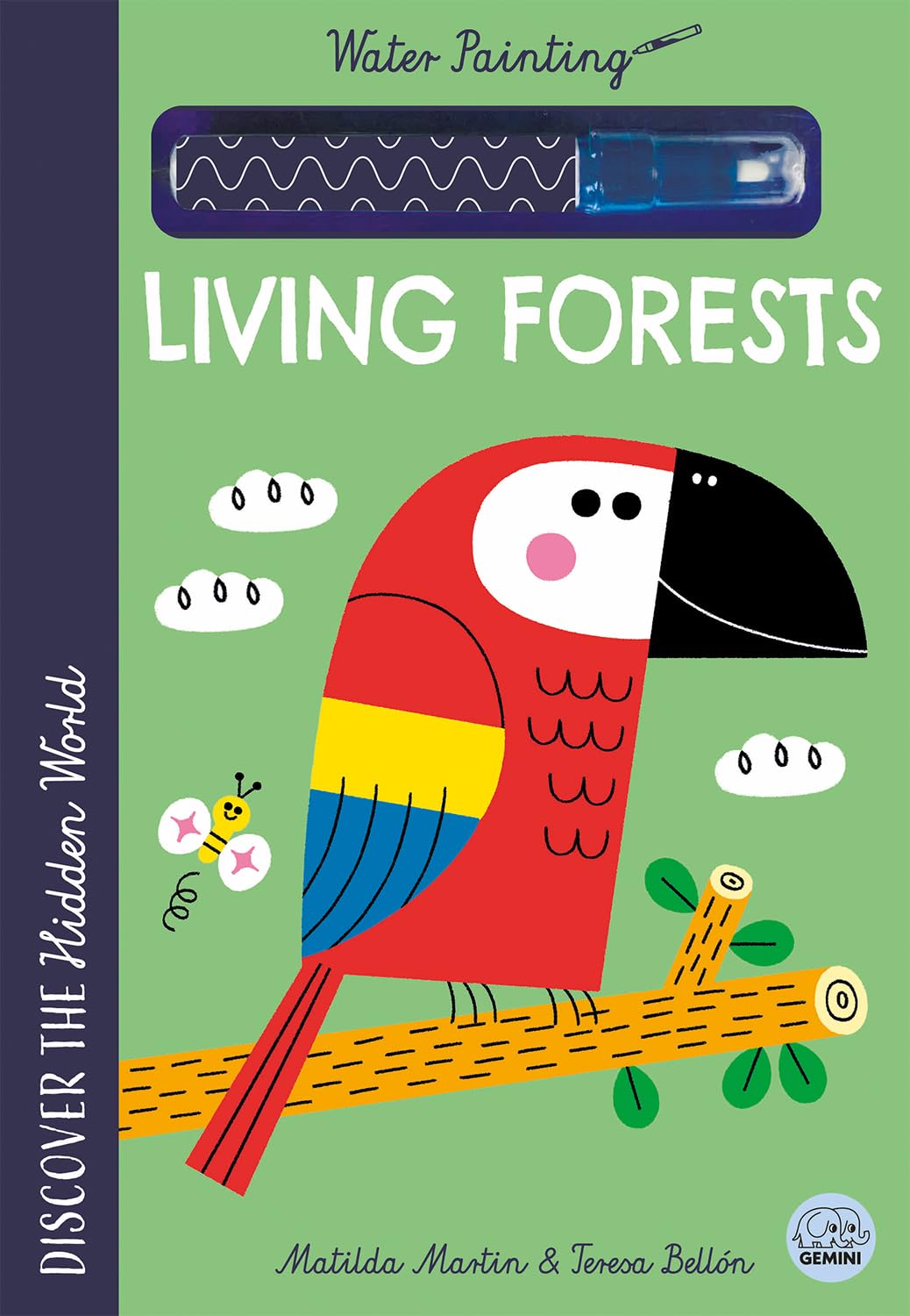 Hidden World - Water Painting Living Forests: Reusable Paint-with-Water Activity Book for Kids