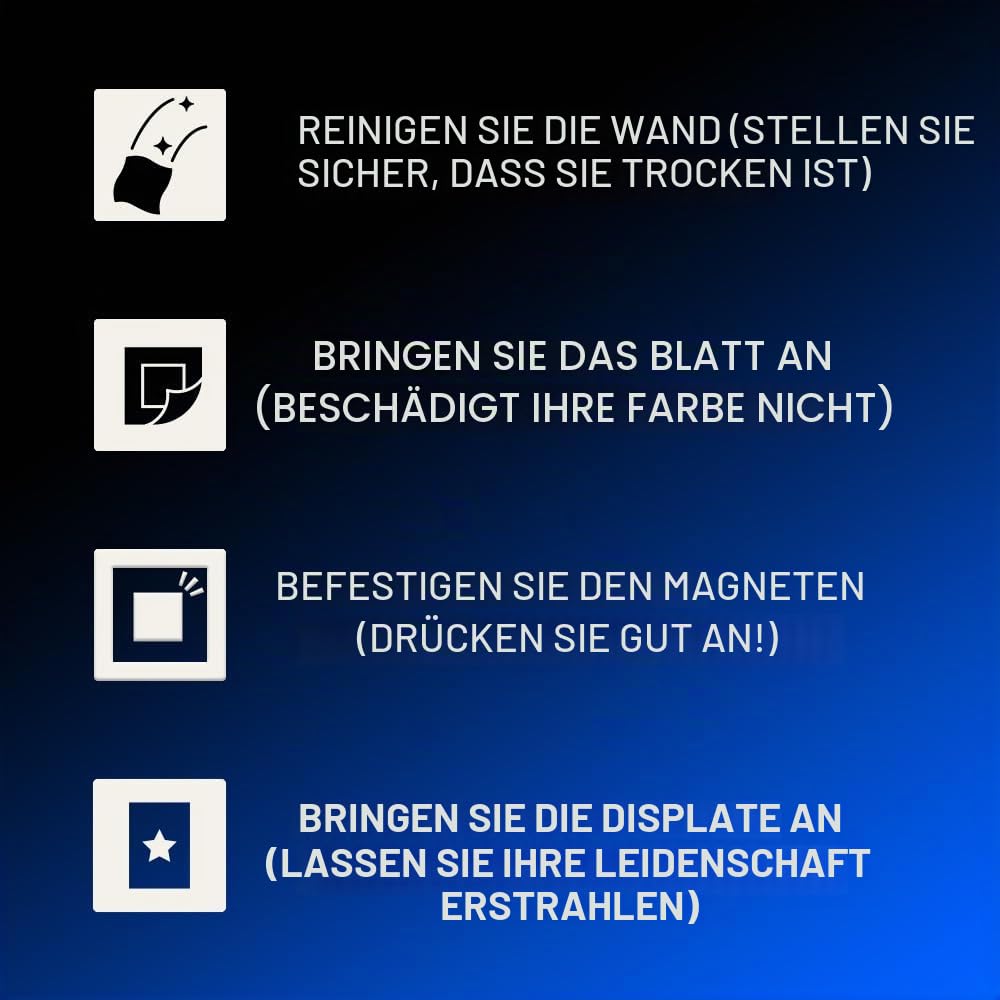 Displate Magnete für Metallposter Selbstklebend Set 9 Stück - Magnete Stark zum Kleben für Wand - Neodym Magnet Kit - Einfache Montage - Magnetische Wandkunst - Schutzblatt gratis