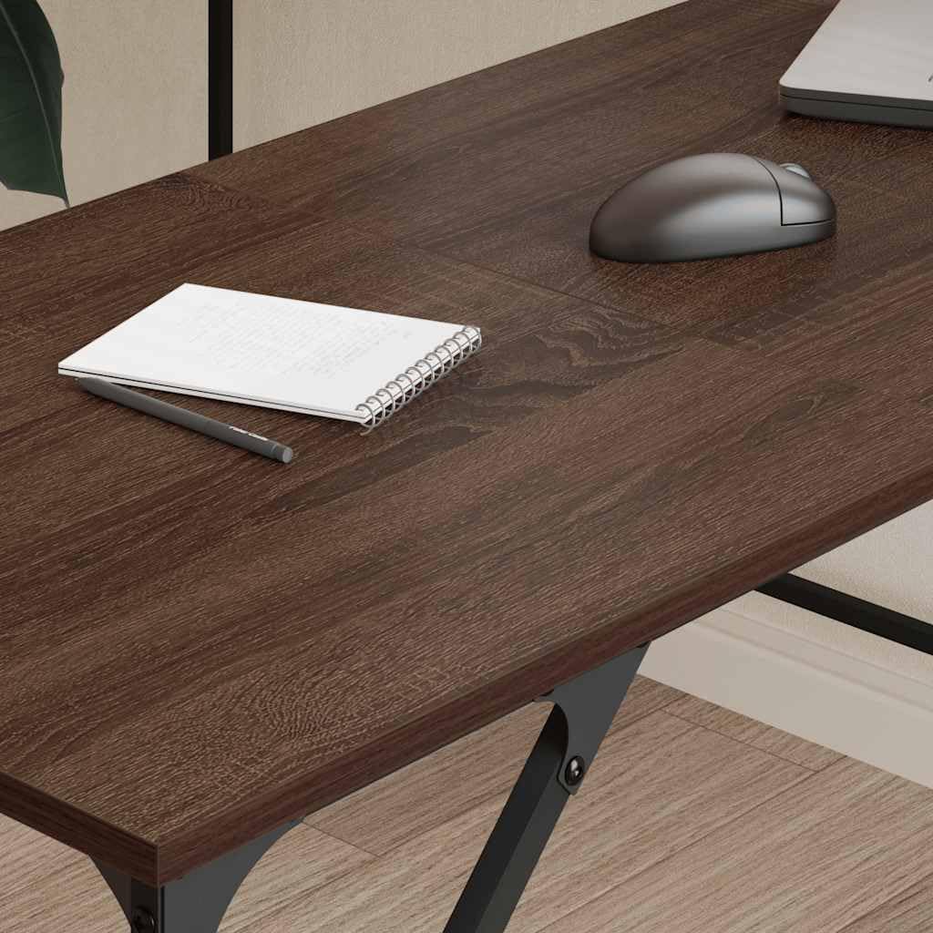 Scrivania Angolare a L 149x149x75 cm in Legno Multistrato | Ottimizza lo spazio nel tuo studio con questo tavolo angolare in stile industriale dotato di piedini regolabili.