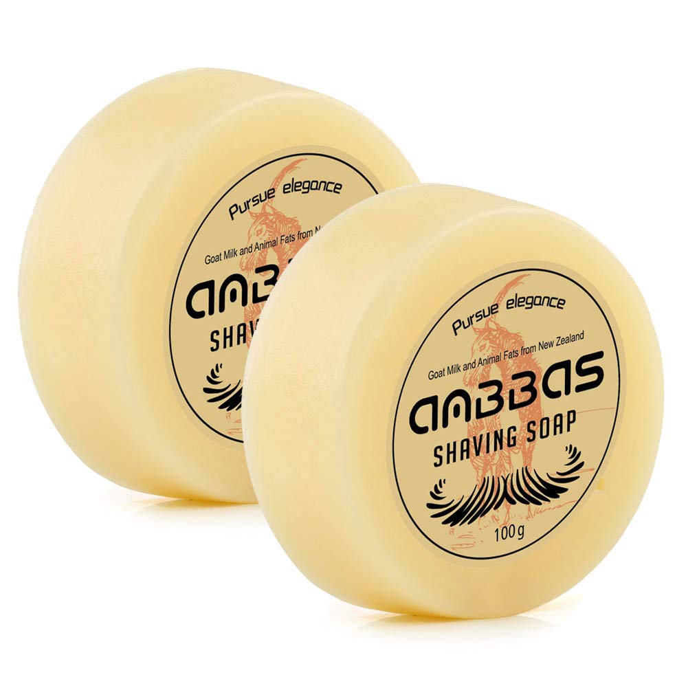 Anbbas Shaving Soap Goat Milk from New Zealand for Beard Barber Traditional Wet Shave (2pcs, 7 oz) Anbbas Shaving Soap Goat Milk from New Zealand for Beard Barber Traditional Wet Shave (2pcs, 7 oz)