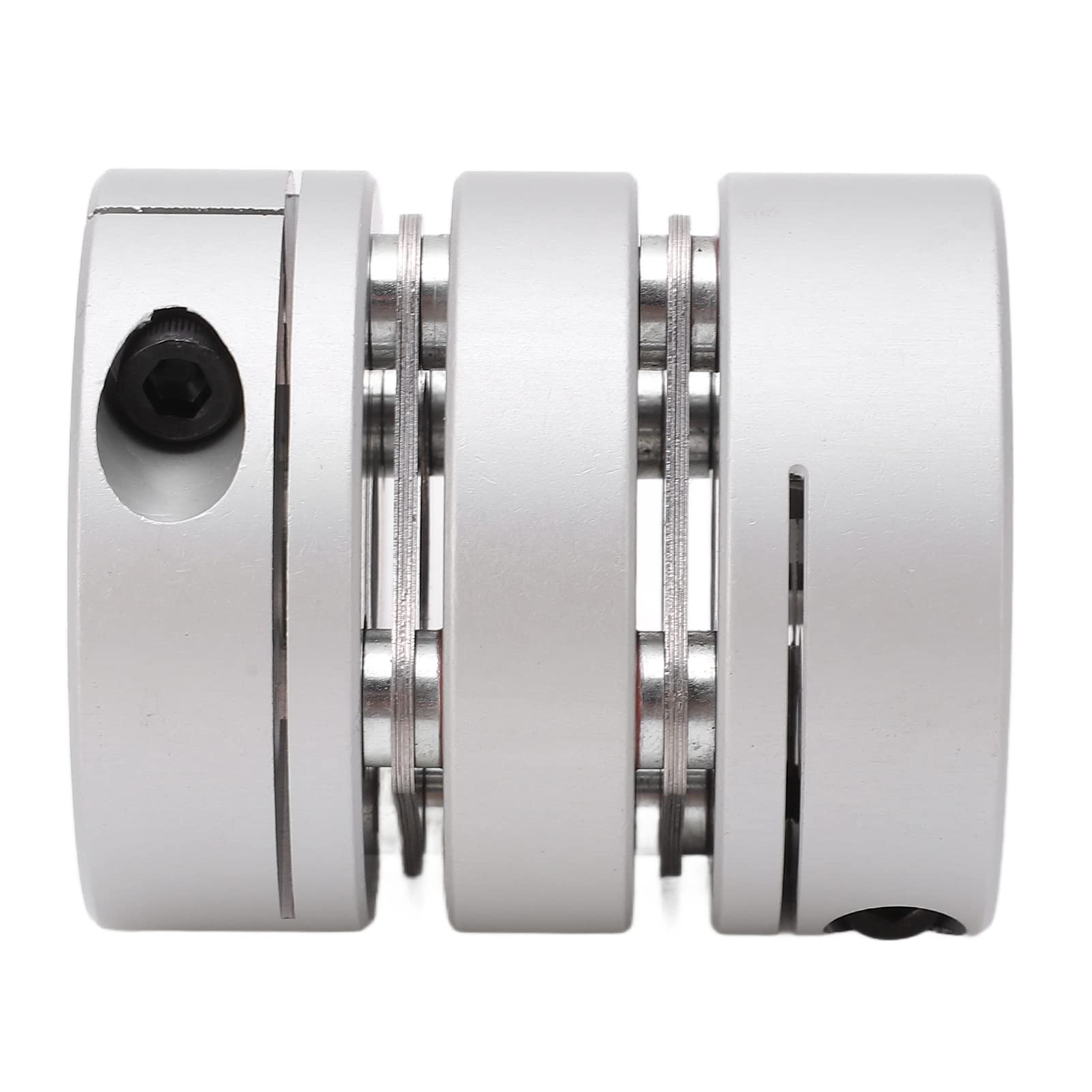 Acoplamiento de doble diafragma Cubo de rueda de aleación de aluminio Acoplamiento de eje de disco de acero inoxidable Alta resistencia Ligero Durable para servomotores Motores