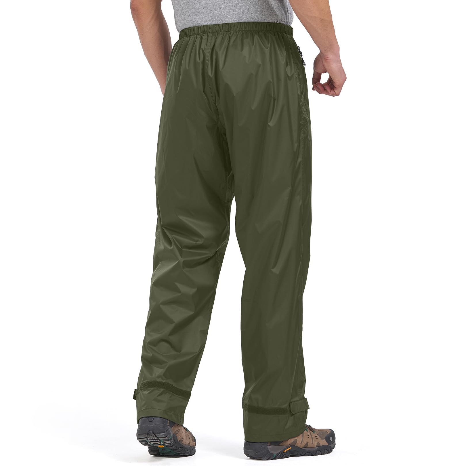 Pantaloni da pioggia da uomo, leggeri e impermeabili, antivento, per escursioni, campeggio, trekking, moto