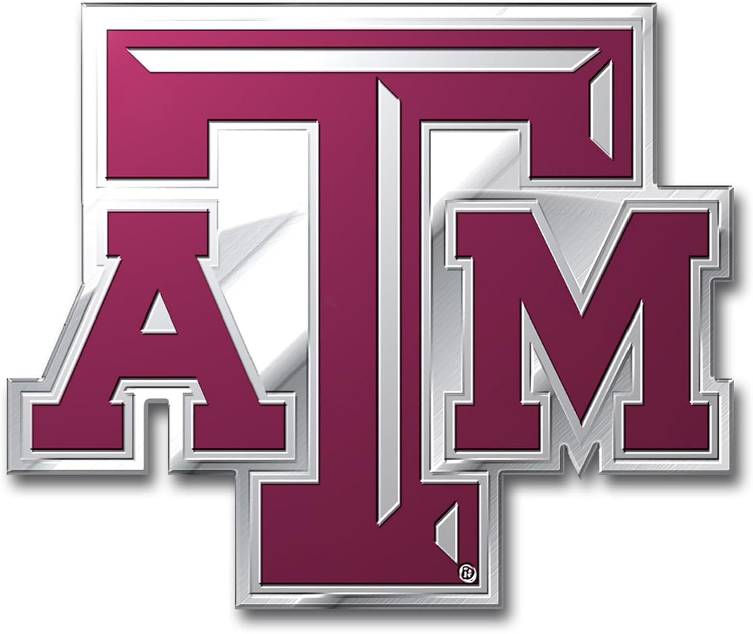 FANMATS 60561 Texas A&M Aggies Heavy Duty Aluminum Embossed Color Emblem, Auto Emblem Decal