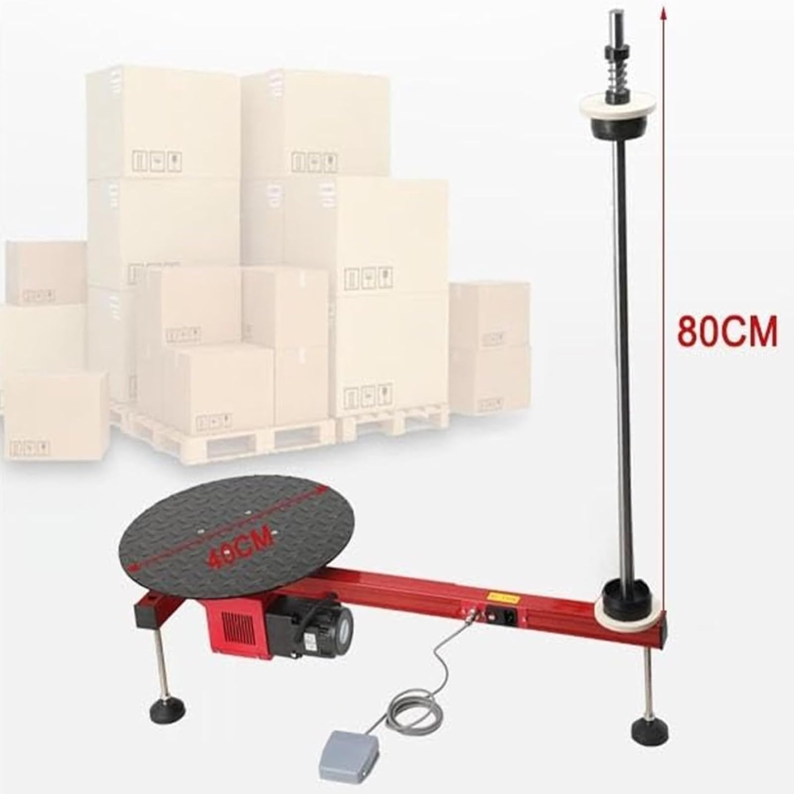 Máquina eléctrica para Envolver con Film Estirable, máquina Manual para Envolver y flejar Paquetes, Cajas de cartón y Equipaje, máquina de Envolver Cajas de cartón de Mesa.
