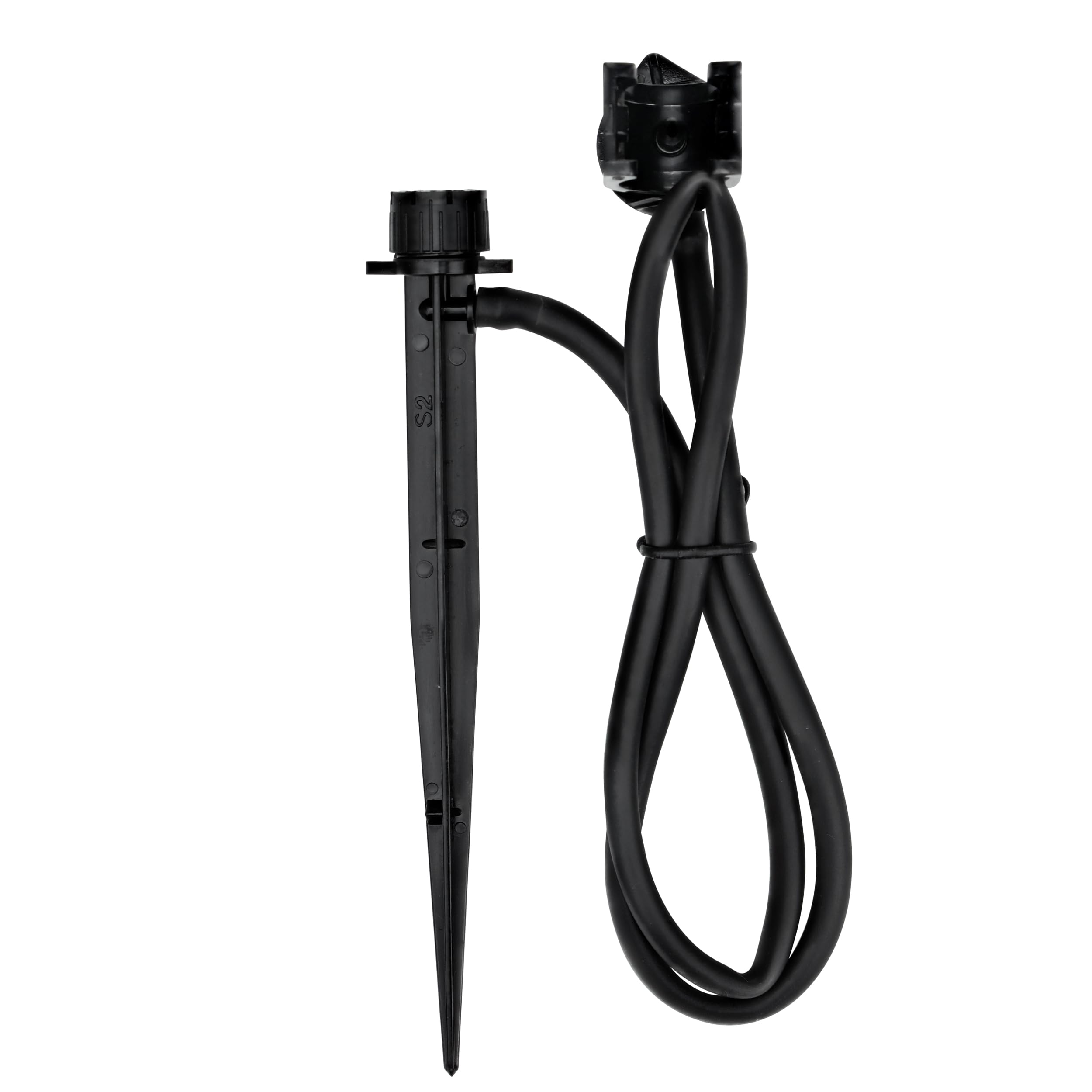 Raindrip A156CPUB Adjustable Flow Bubbler Assembly, Full-Circle Pattern, 8 Stream, with 1/4 in. Clamp N Pierce Inlet on 6 in. Stake