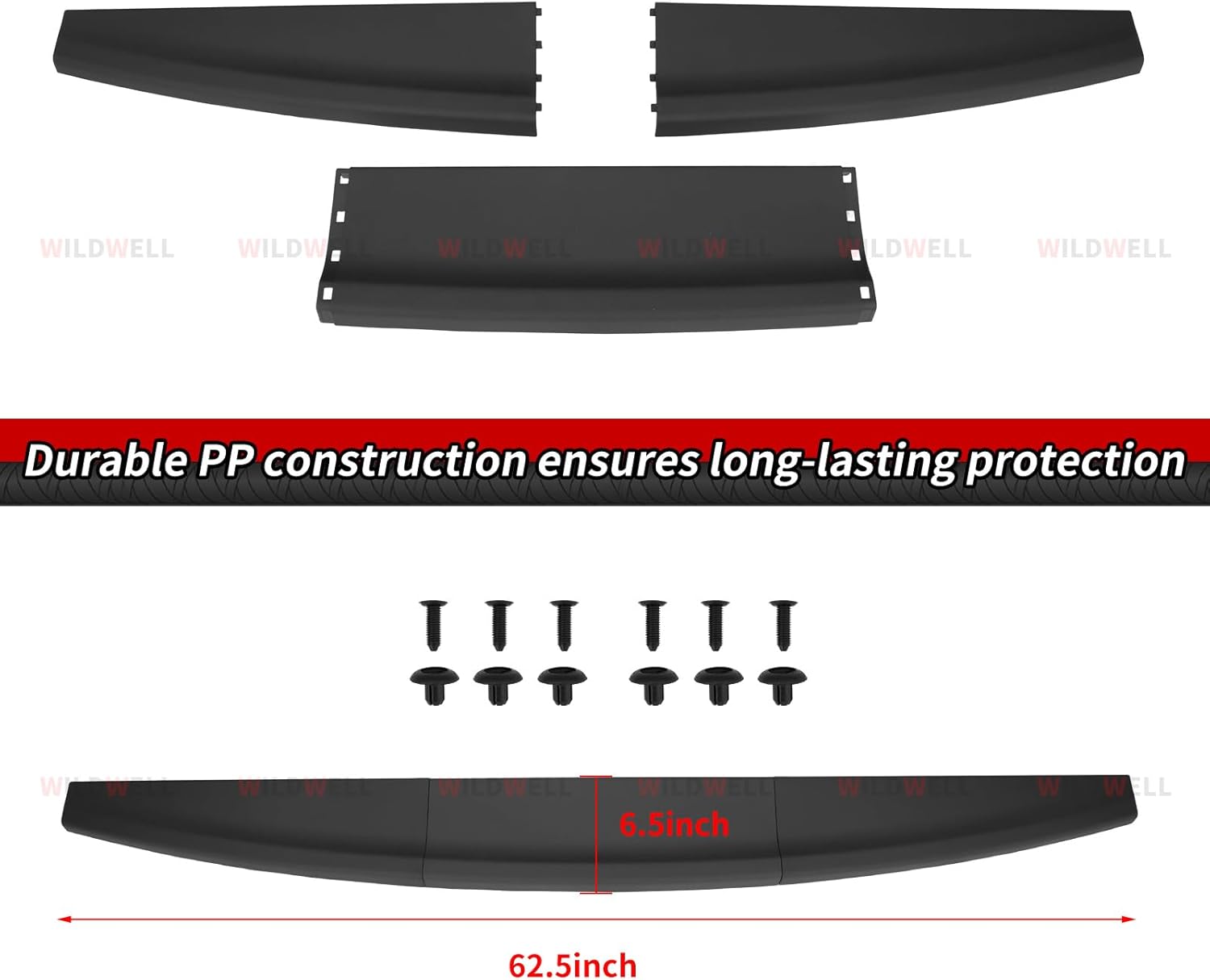 WildWell Tailgate Molding Trim Cap Spoiler for 2009-2018 Dodge Ram 1500 & 2010-2018 Dodge Ram 2500/3500, Tailgate Cover Replace # CH1909100#55372052AH