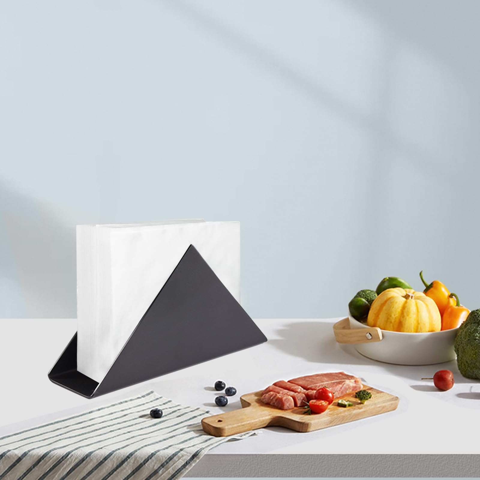 Portatovaglioli Da Cucina Triangolare In Metallo Loftie® - Design Geometrico, Resistente E Versatile Per Casa E Ristorante