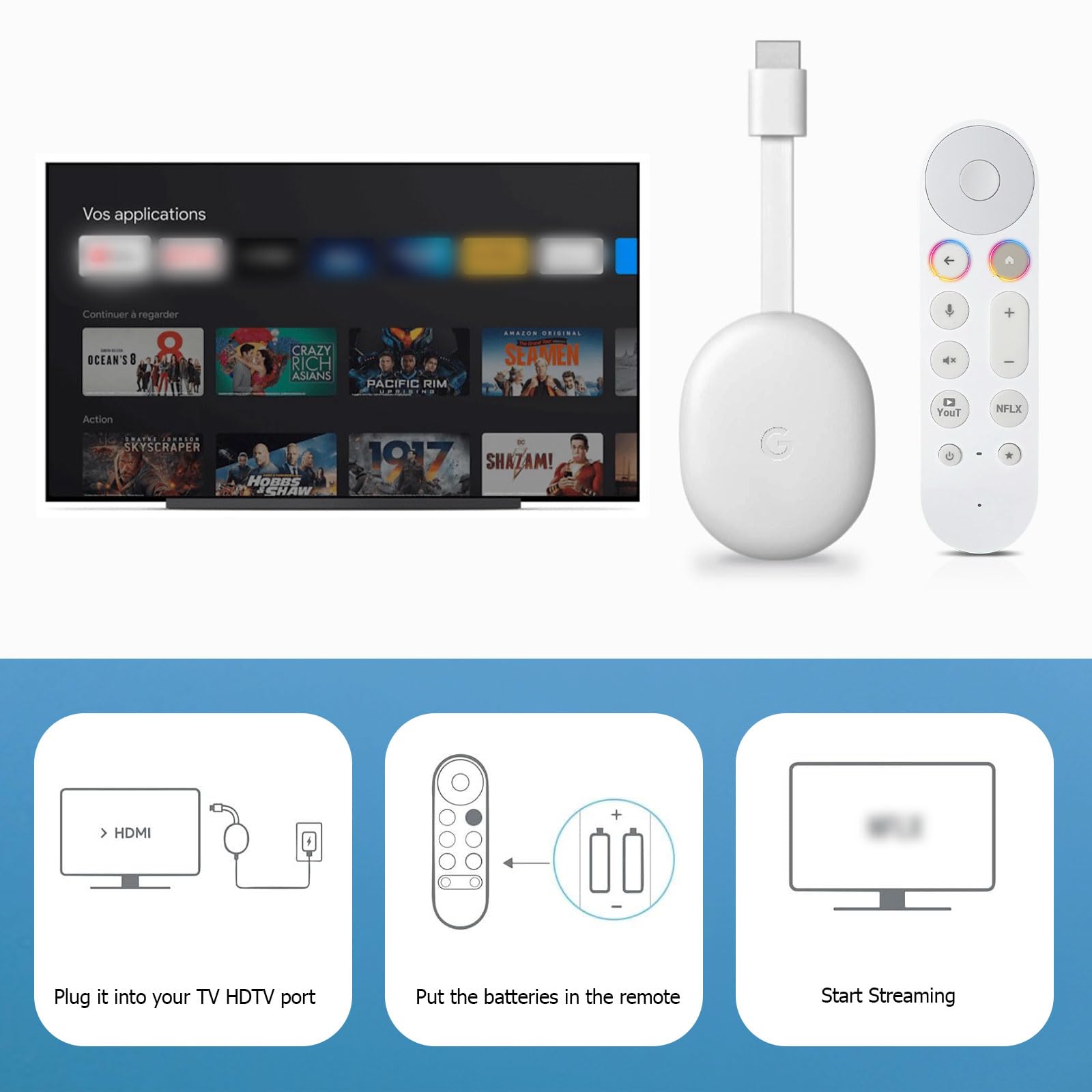 Amazon | LUIRSAY Google TVストリーマー(4K)用交換用リモコン ブザー