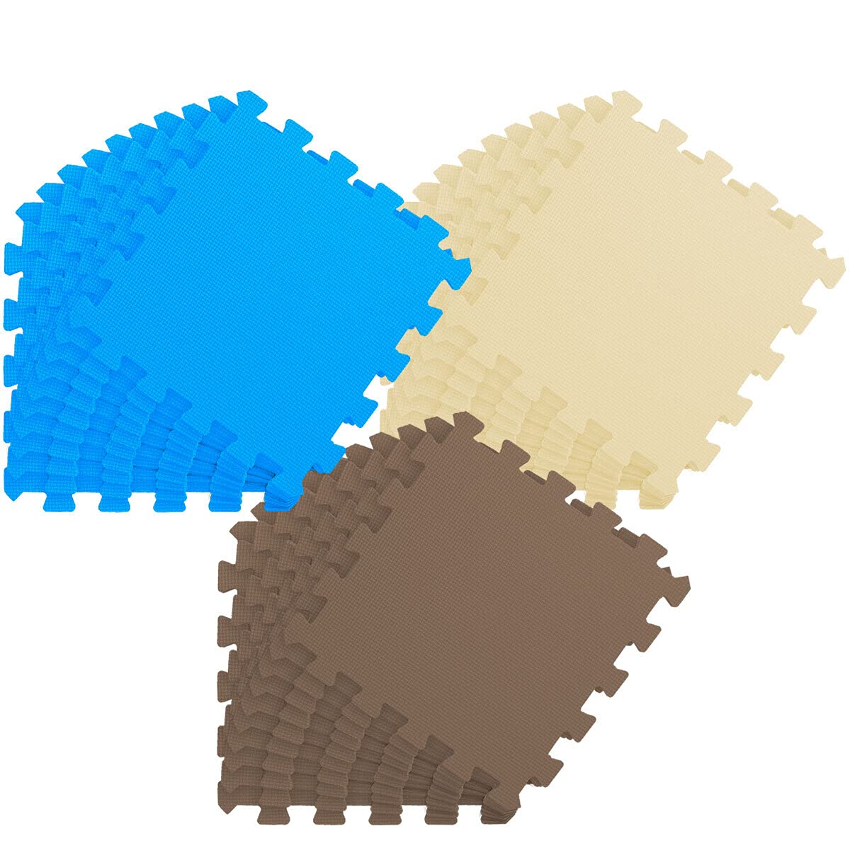 LittleTom 27 Pezzi Tappetino Puzzle per Bambini - 30x30 Tappeto Neonato Tatami da Gioco Schiuma EVA