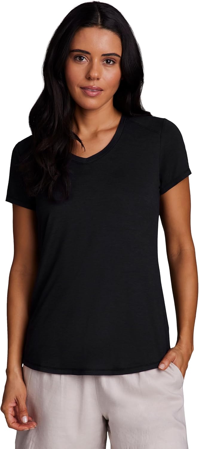 RBX Running Shirt for Women, Short Sleeve Buttery Soft Lightweight Space Dye V-Neck T-Shirt - Image 4