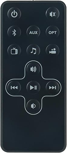 Mando a distancia de repuesto aplicable para Onn ONA19SB002 2.0 canal mini barra de sonido altavoz sistema de cine en casa