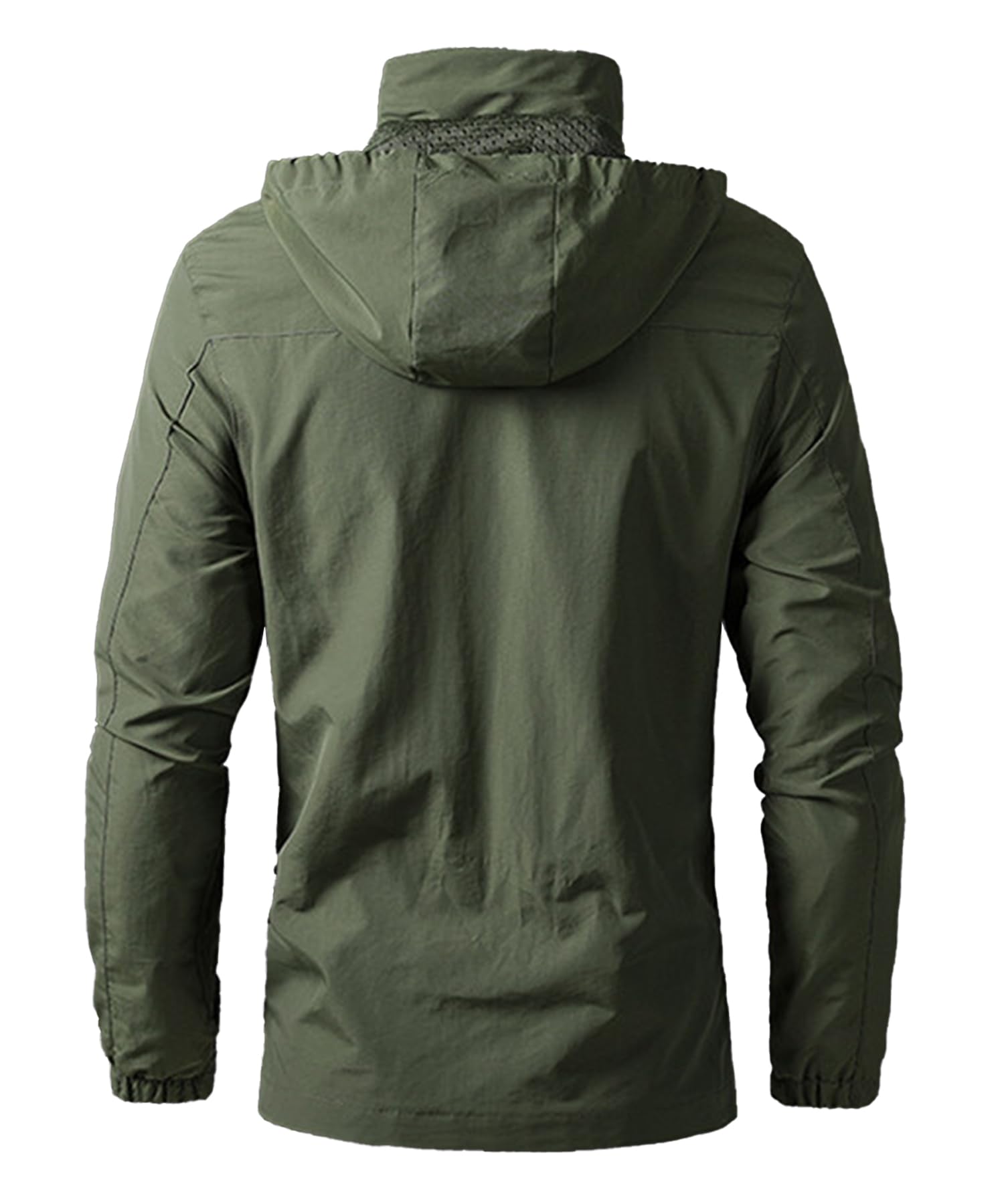 Homme Veste de Montagne Veste en softshell Extérieur Coupe-Vent Randonnée pour Voyage Résistant Léger Sport Outdoor Manteau avec Capuche Amovible