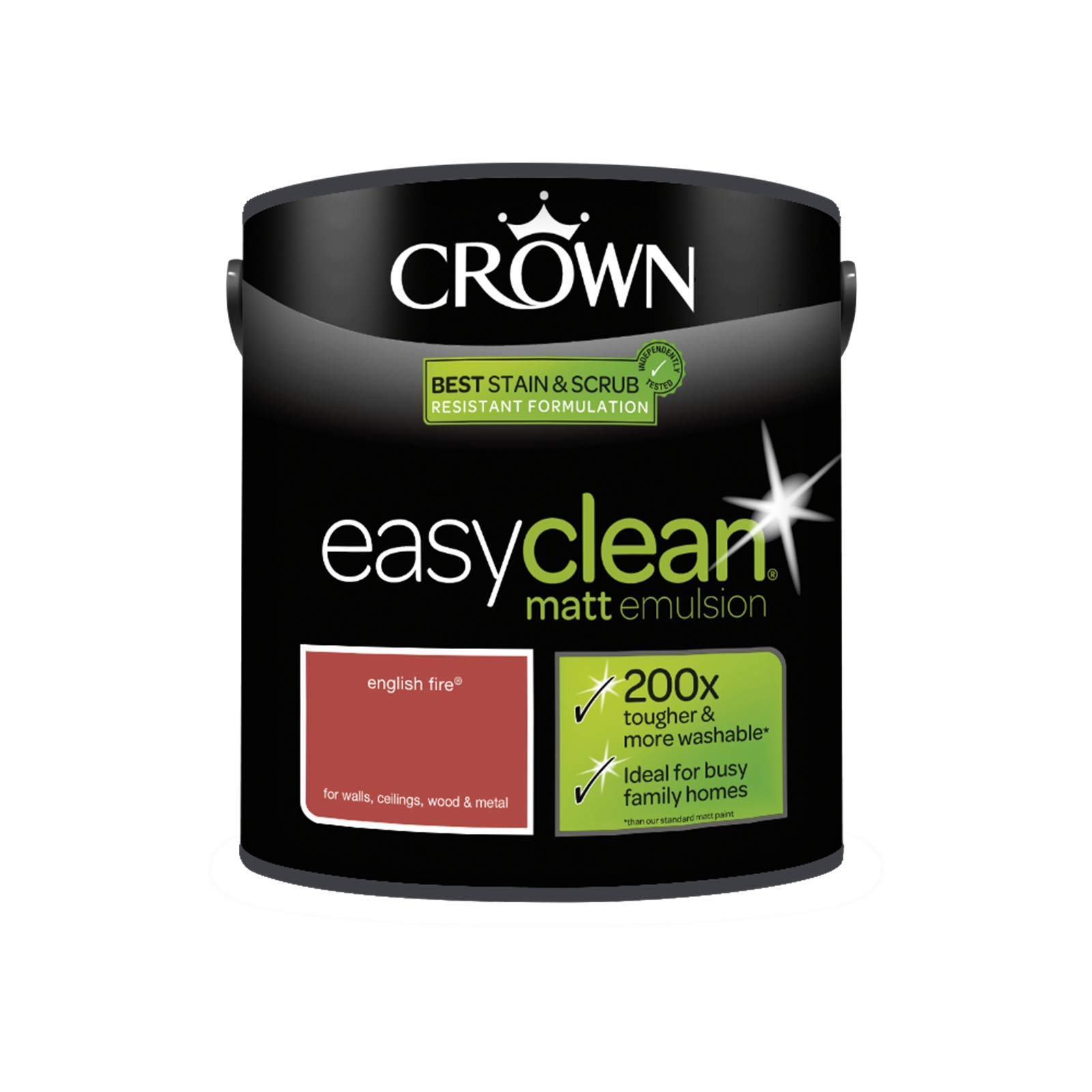 Buy 2.5L CROWN Easy Clean MATT Emulsion Multi Surface Paint That can be