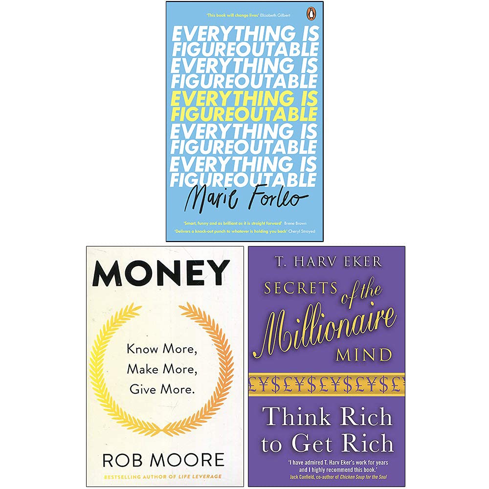 Everything is Figureoutable, Money Know More Make More Give More, Secrets of the Millionaire Mind 3 Books Collection Set