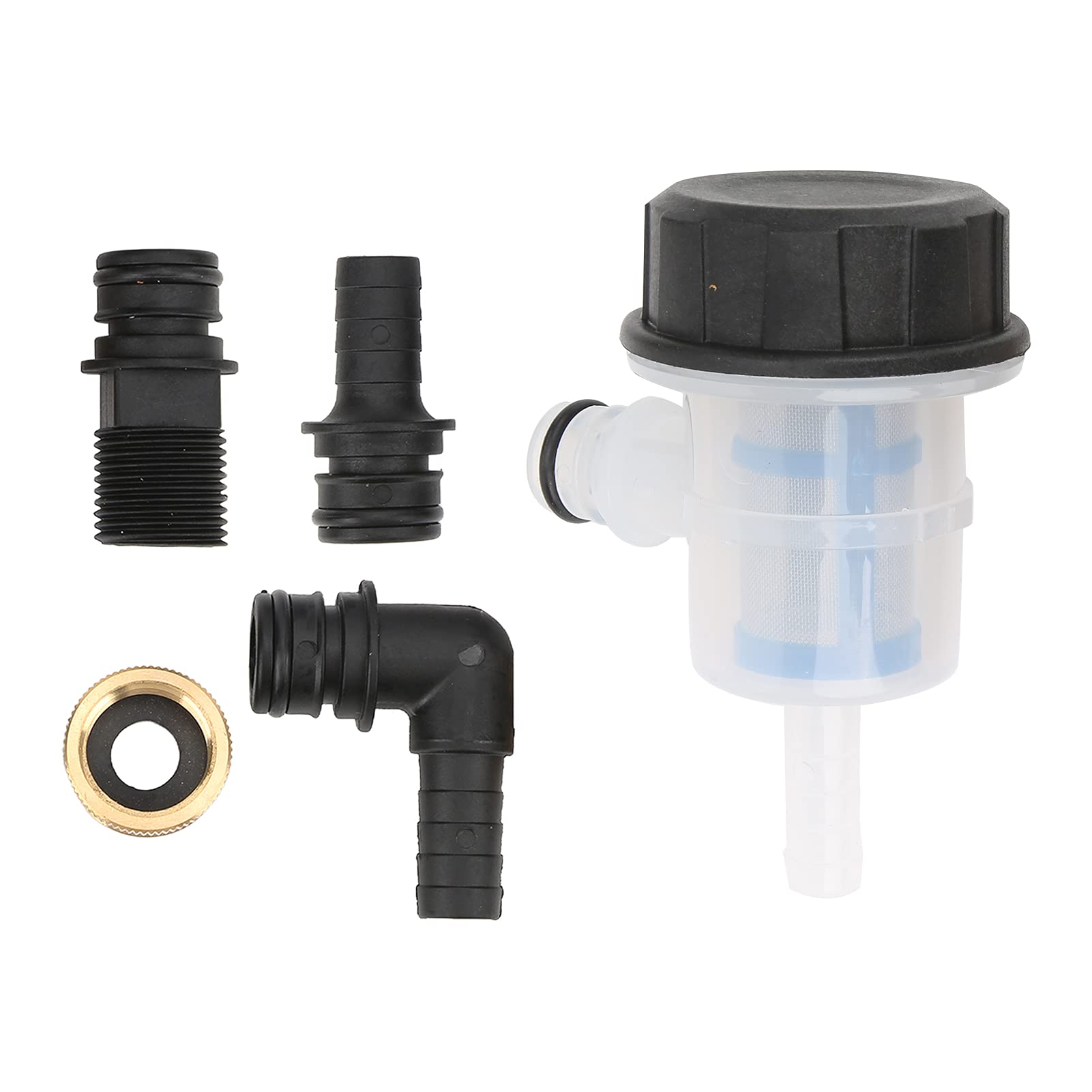 Aramox Pompa do Mycia Pokładu, Zestaw Plastikowej Pompy do Mycia Pokładu 24 V 5,0 GPM 70 PSI Pompa Pozioma z Pistoletem na wodę i Wężem Czyszczenia Jachtów łodzi Morskich RV