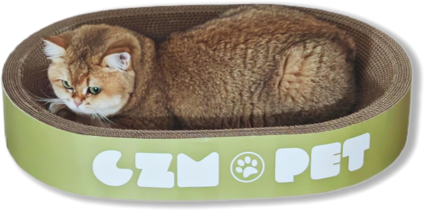 Spindro Extra Large Cat Scratcher Cardboard, Oval Cat