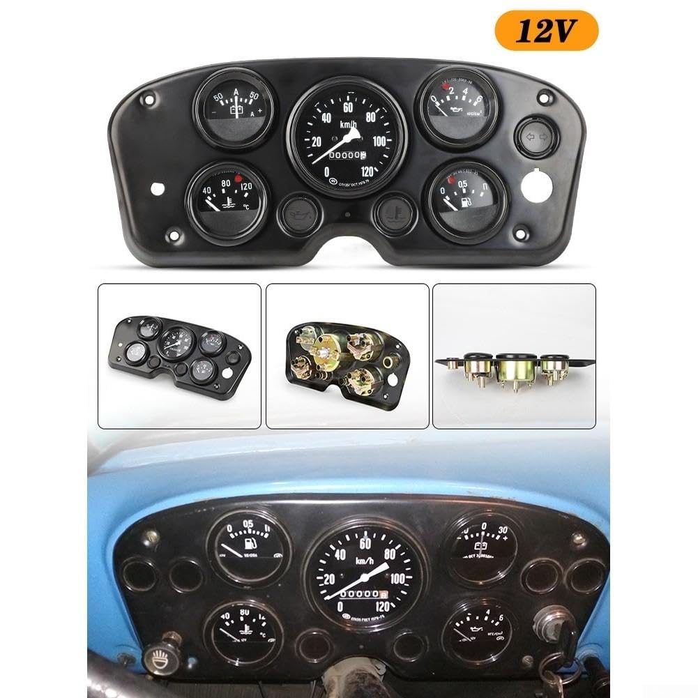 Kit di monitor per veicoli da 12 V, tensione e pressione dell'olio, per