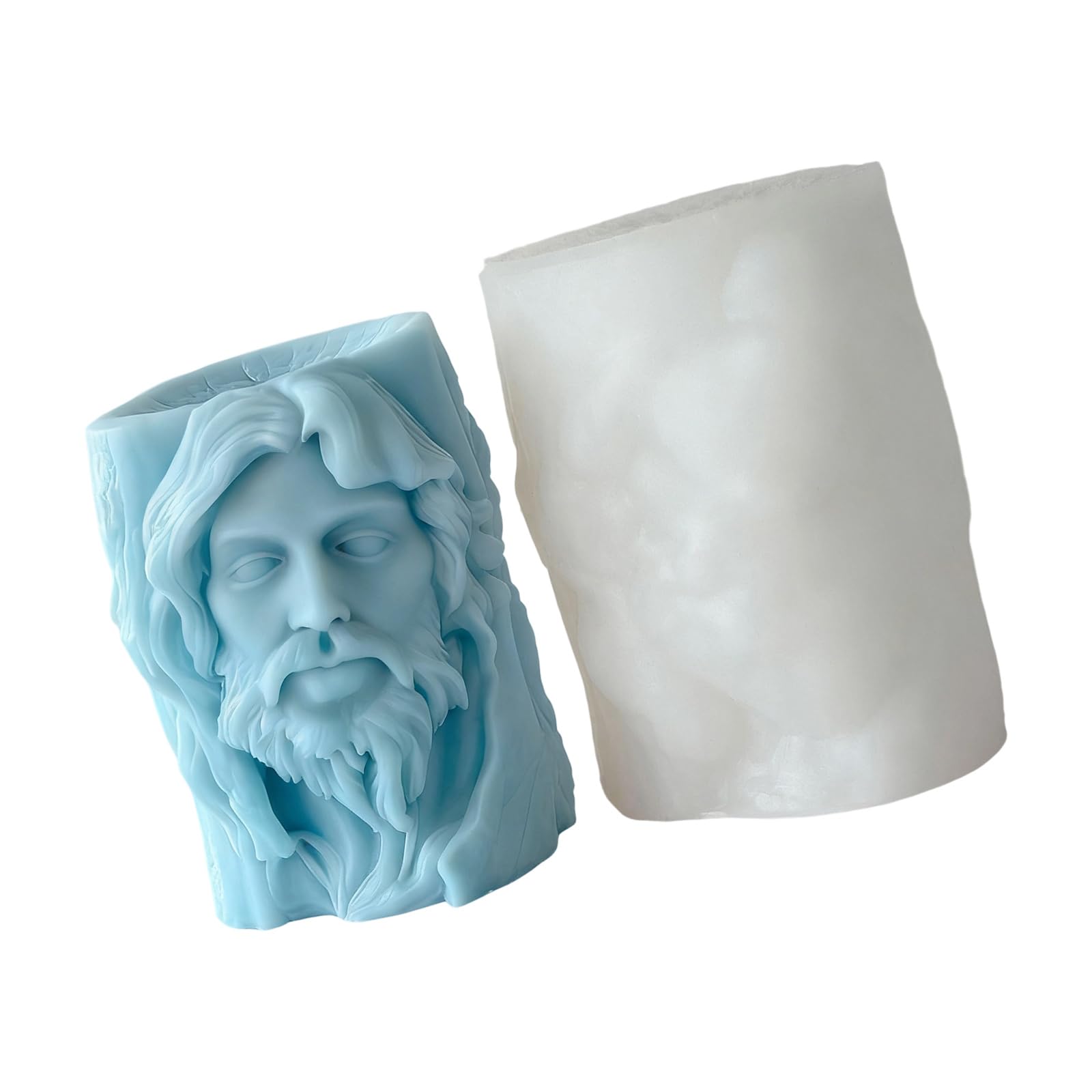 NEWFT Safe Silicone Face for Handcraft Plasters Cement Art Projects Home Decoration Face for Craft