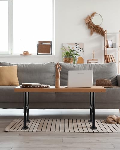 Miniatura 6 de MUZIK Patas de mesa de centro de 16 pulgadas, 2 patas de mesa de metal industriales, patas de acero gris para muebles vintage