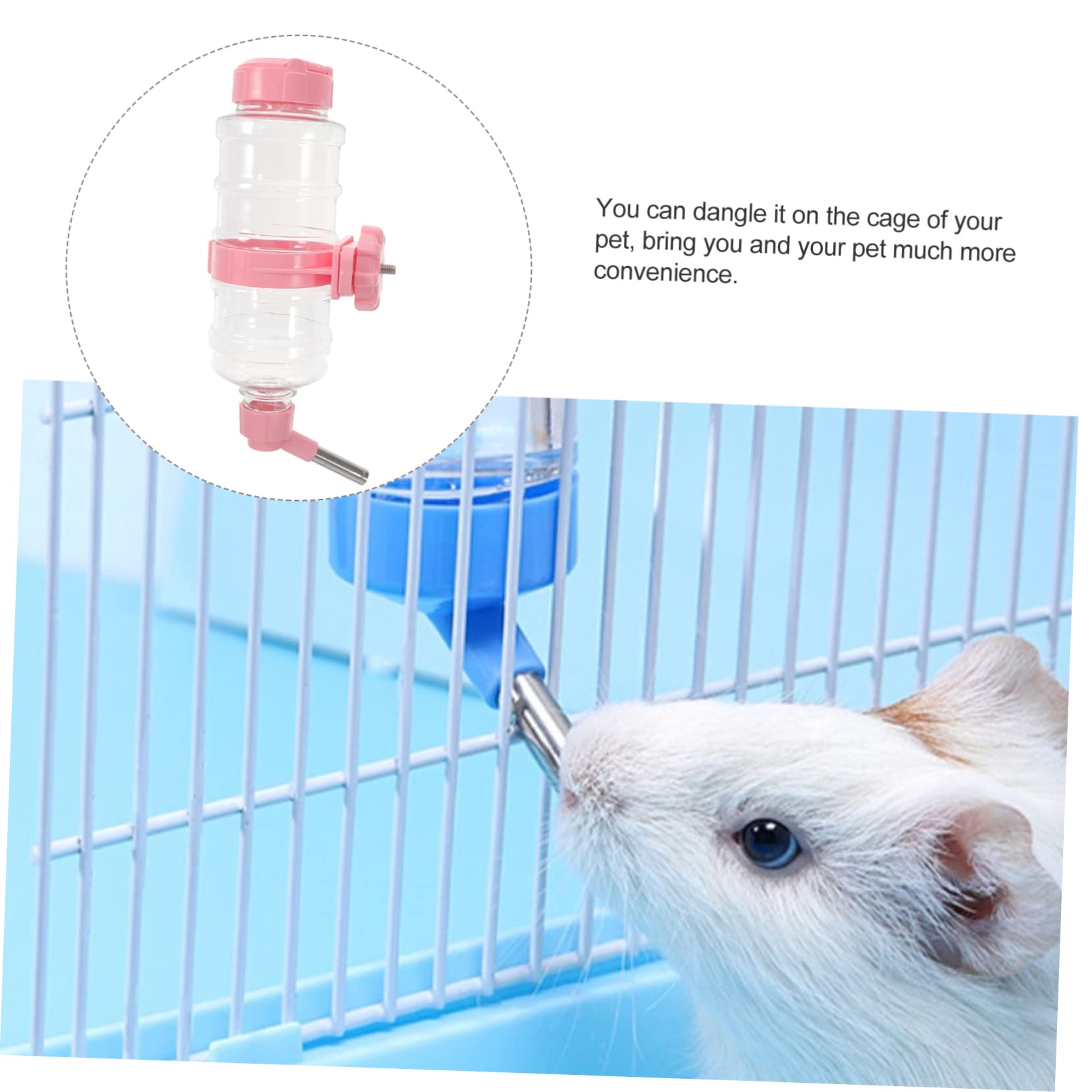 POPETPOP 3juegos Dispenser Automático para Hámster y Cobaya Bebedero Colgante Antigoteo Diseño Portátil y Práctico para Viajes Agua Sin Mojar Tu Mascota