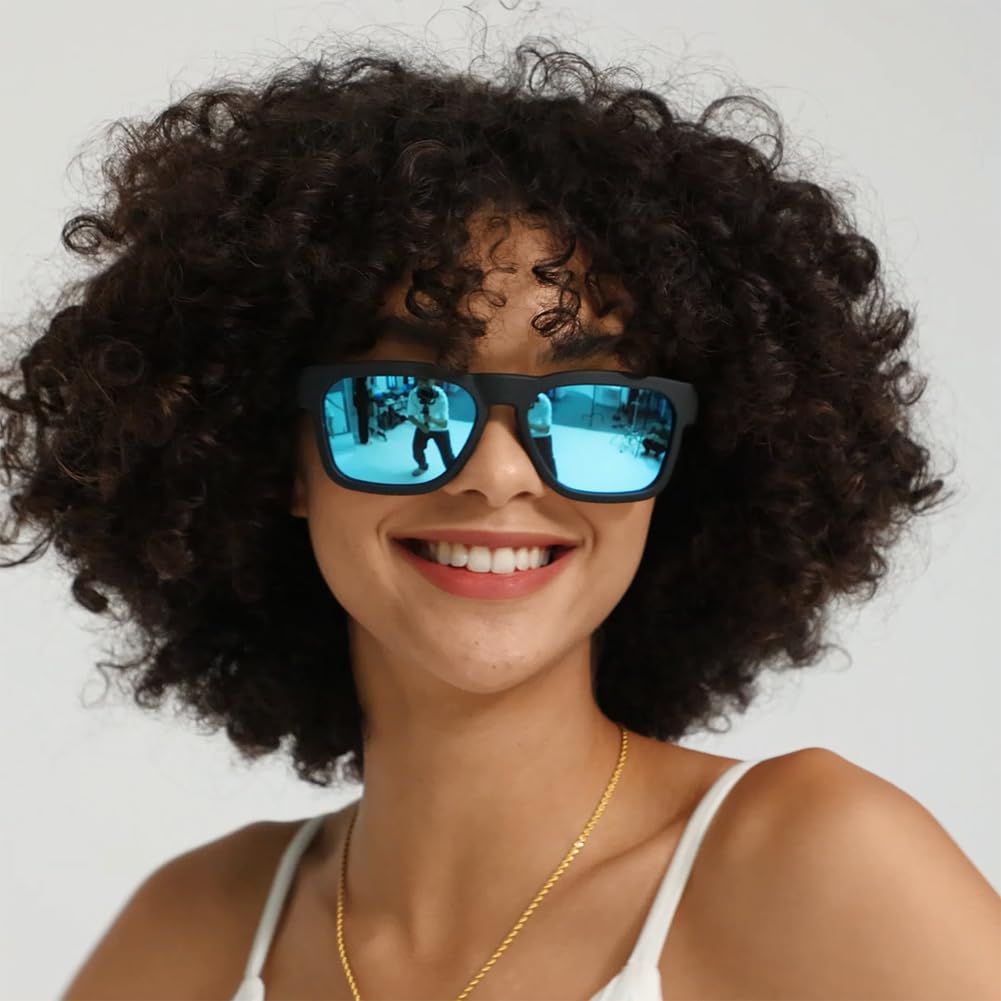OhO sunshine Water Resistant Audio Sunglasses,Fashionable Bluetooth Sunglasses to Listen Music and Make Phone Calls,UV400 Polarized Lens
