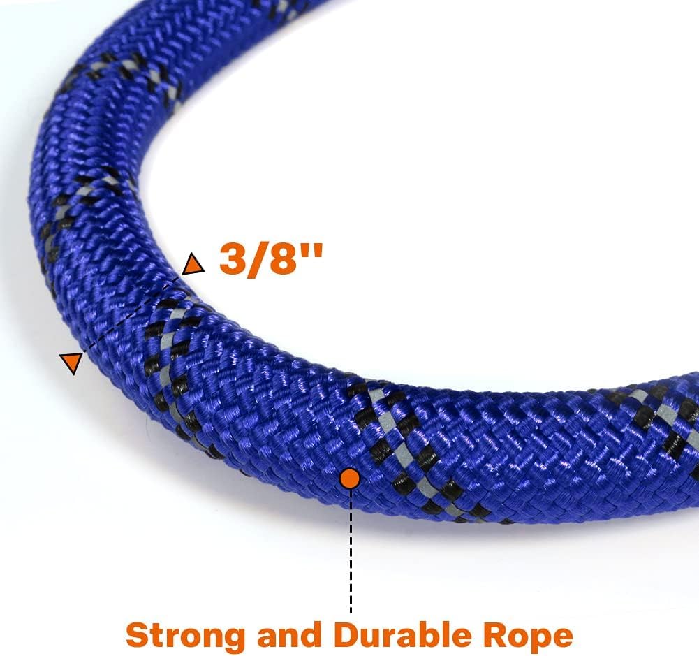 Dog Lead with Soft Padded Handle, 1.2m Reflective Dog Lead and Multi-Colour for Small Dogs 1.0cm, Blue, Blue, 1.2m, 1.2 meters - Image 3