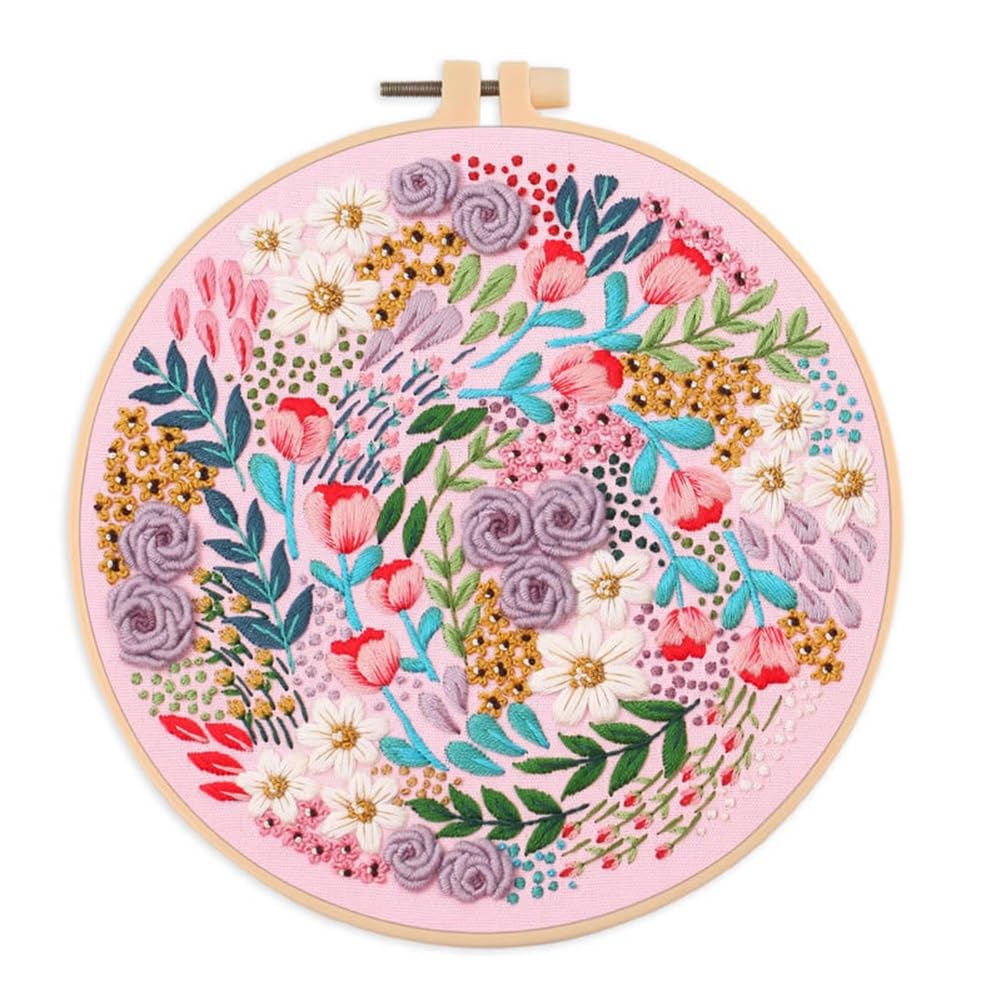 CTRLZS Embroidery Enthusiast Kit Landscape Art - Includes Comprehensive Needle and Thread Set(E)