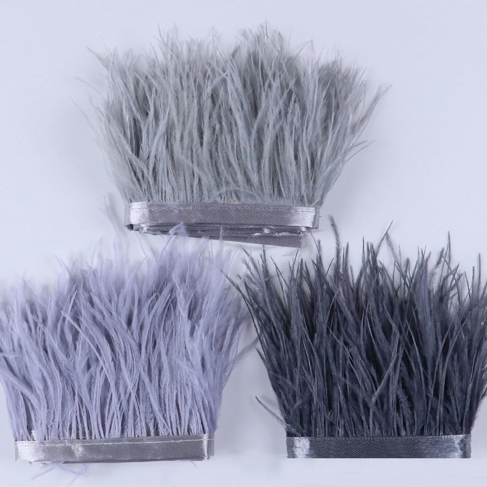 Straußenfedern-Borte 1 Meter - Flauschiger Federbesatz Für Nähen, Deko & Handwerk (z.B. Champagner)