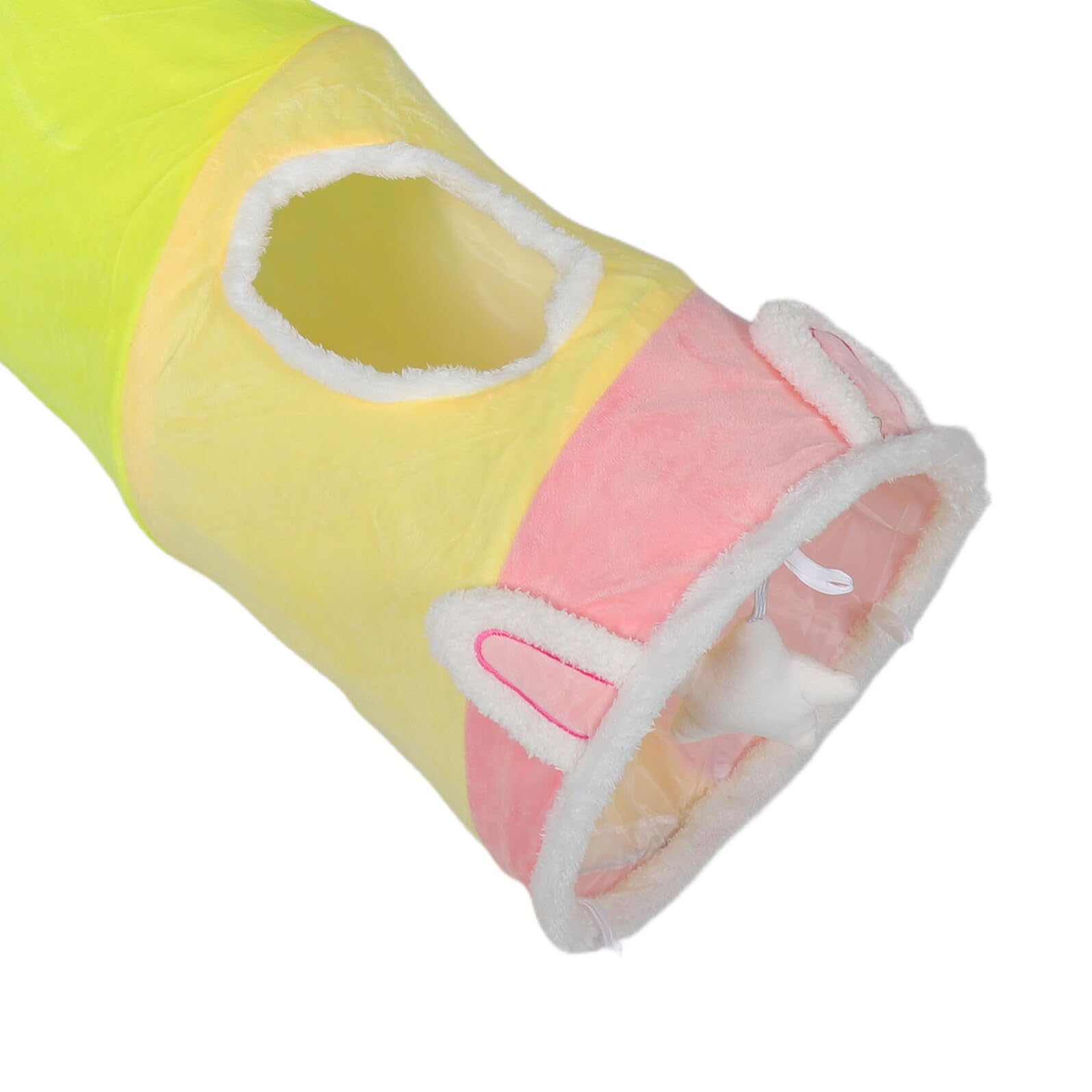 Toyvian Tunnel pour Chats D'intérieur Pliable en Tissu Multiples Trous, Jouet Interactif Stimulant L'instinct de Chasse pour Chatons et Chats