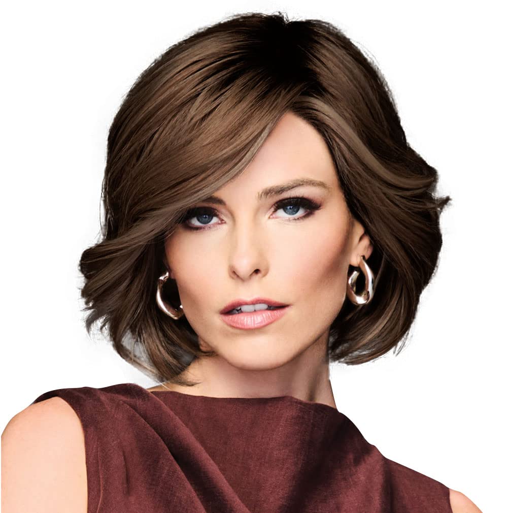 GABOR TREND ALERT Chin-Length Full Volume Bob Boy Cut Wig, Designer Series by Hairuwear, Average Cap Size, GF4-10SS Iced Java