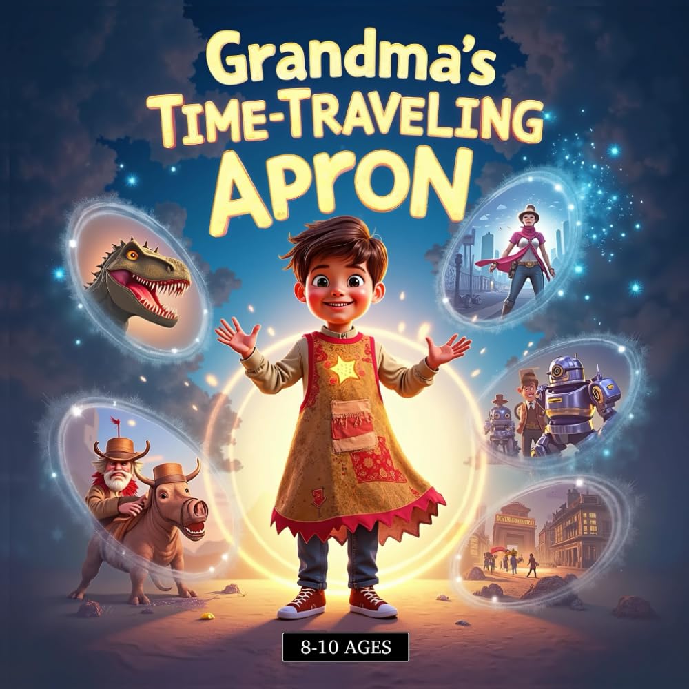 Grandma’s Time-Traveling Apron: A Magical Time-Adventure Kids Storybook | Dino Age, Wild West & Robot Future | Heartwarming Family Bonding & Early ... A fun and educational time-travel adventure