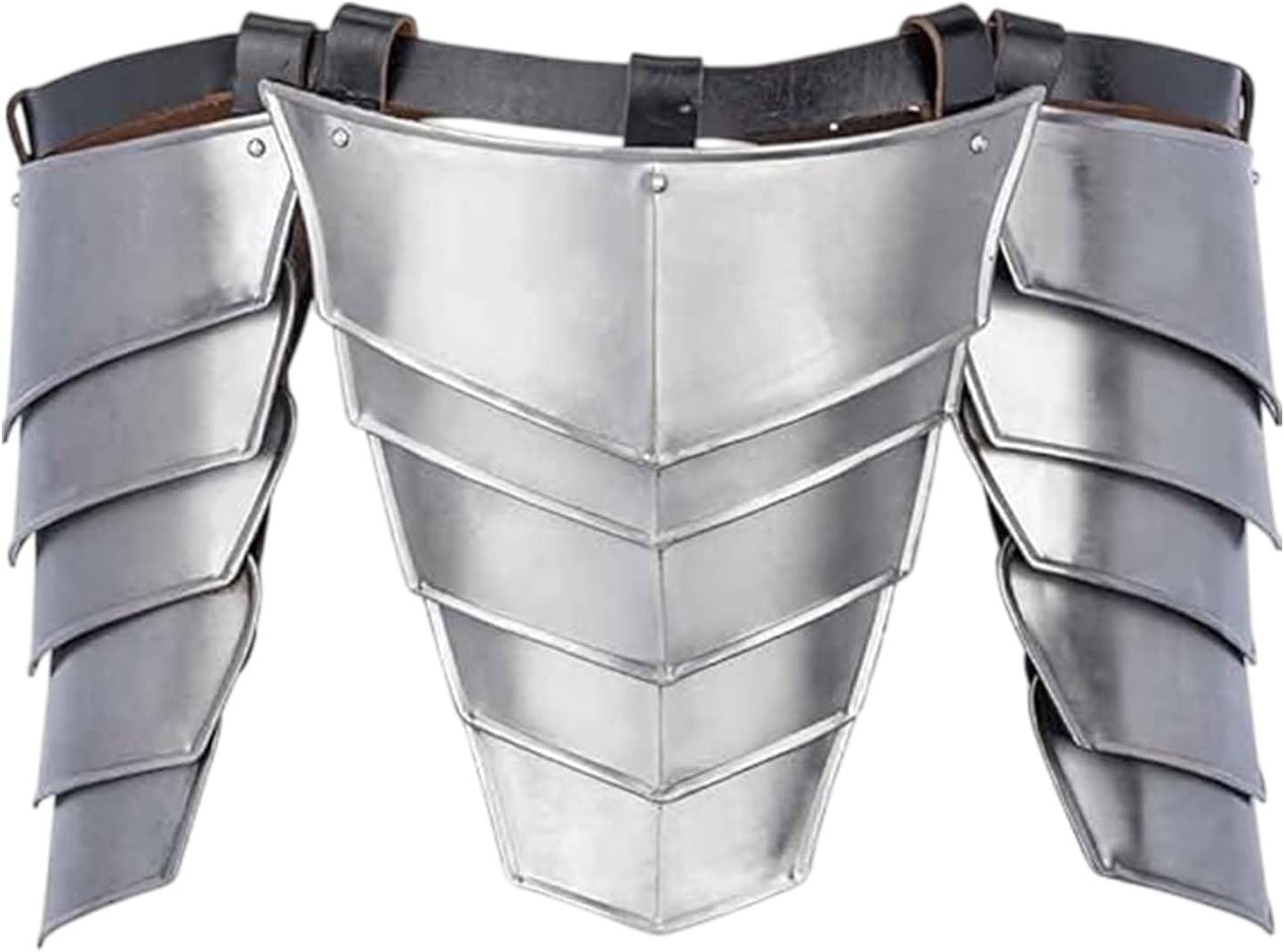 Medieval Steel Tasset Belt – 18‑Gauge Armor Thigh Protection with Riveted Belt Costume, Reenactment, LARP