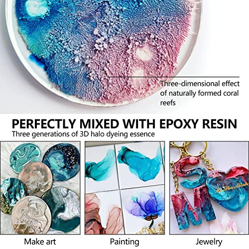 Alcohol Ink Set, 30 Bottles Vibrant Colors Concentrated Alcohol-Based Ink, Metal Dyes, For Resin Petri Dish Making, Epoxy Resin Art, Tumbler Cup Making,Painting, 10Ml /Each #TOP5