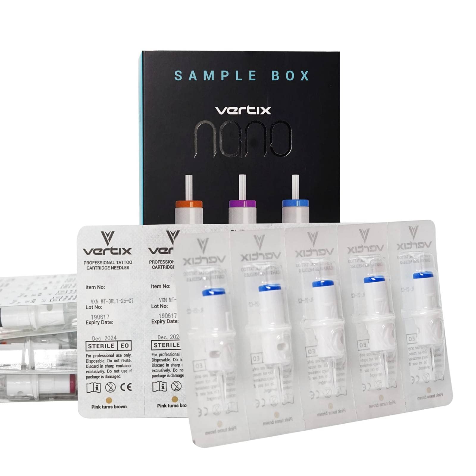 Vertix - Nano Membran Tattoo Nadelmodul - 1 Liner - 0,33 mm Akupunktur Nadelspitze - Maximiert Tintenfluss & Sättigung - Für Permanent Cosmetics Tätowierung & Microblading (20 Stück, Einweg)