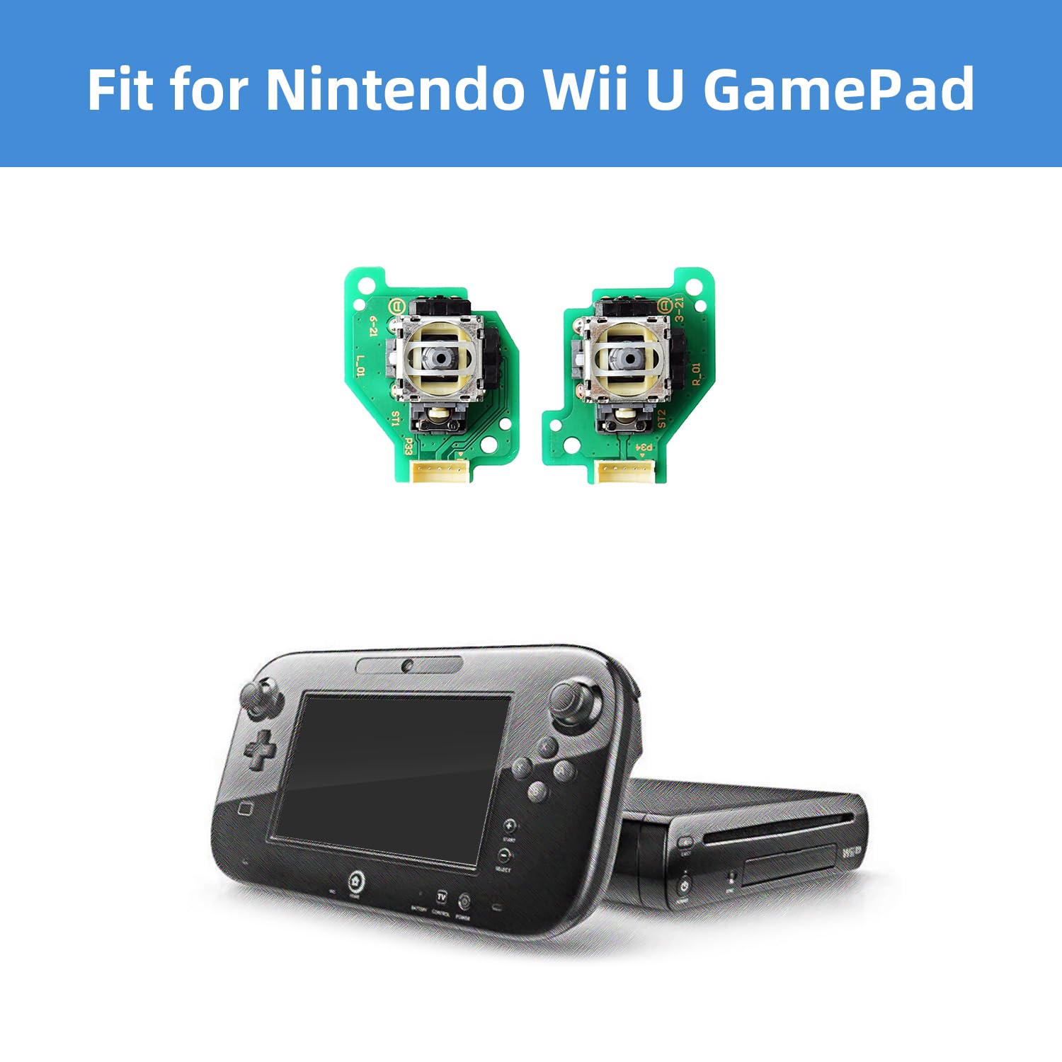 Mcbazel Stick Analógico con Junta de PCB para Nintendo Wii U GamePad Controller