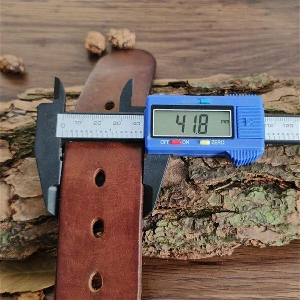 Men's Leather Belt - 4.1 cm Solid Cowskin with Brass Pin Buckle, Vintage Design