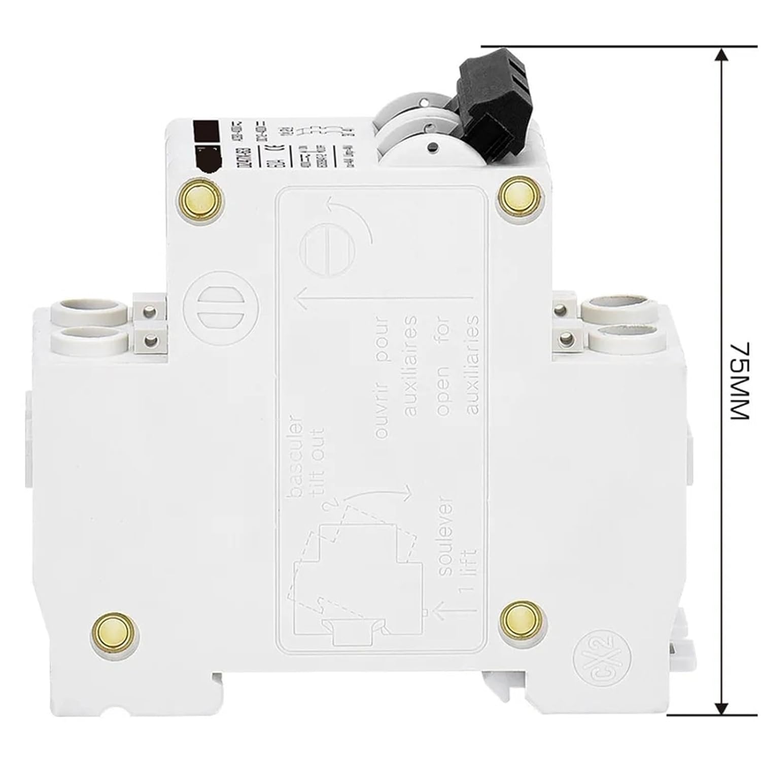 Circuit Breaker 15A 30A 50A 120A DC12V 24V - 400V AC 120V 240V MCB 1Pcs(2P 30A)