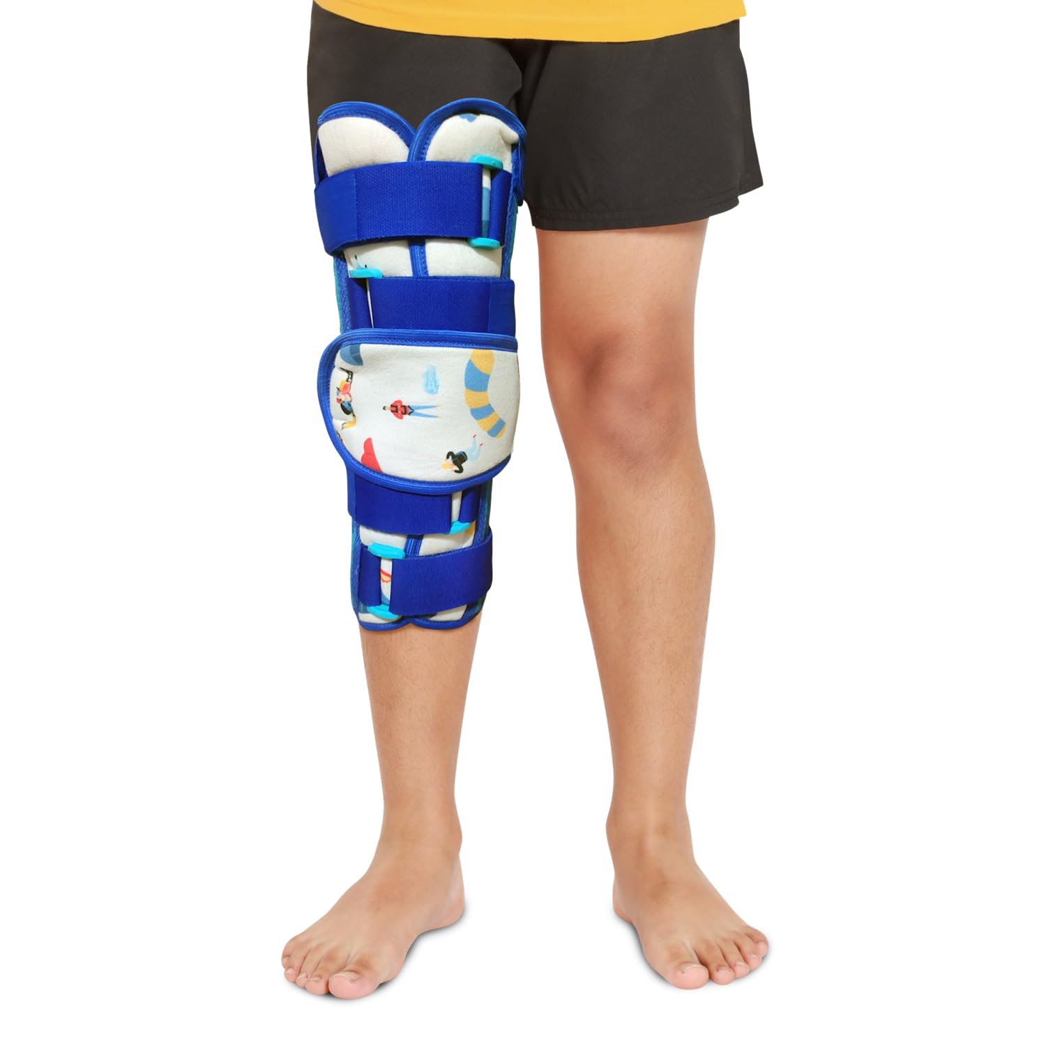 Flamingo Kids Knee Immobilizer Brace for Knee Support, Osteoarthritis of knee joint Pain, Adjustable Brace for Stability, Pain Relief & Injury Recovery, Sprain For Kids - Universal-image-15