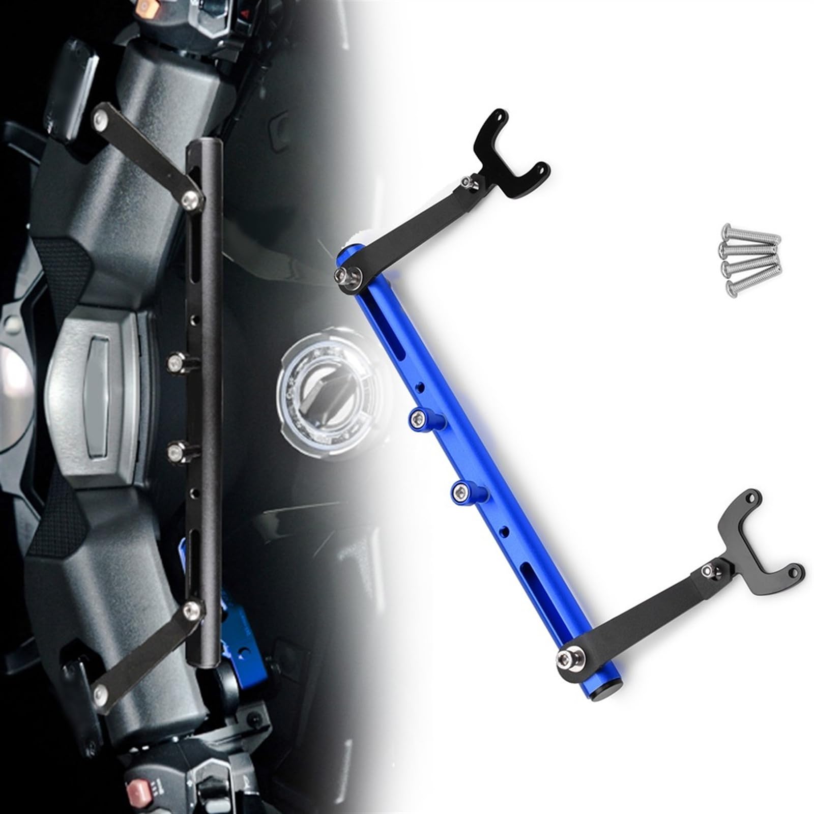 Nkldde Blue Motorcycle For Suzuki Burgman 650 1998-2022 Mutifunctional Cross Bar Balance Gps Navigation Handlebar Bracket Extension