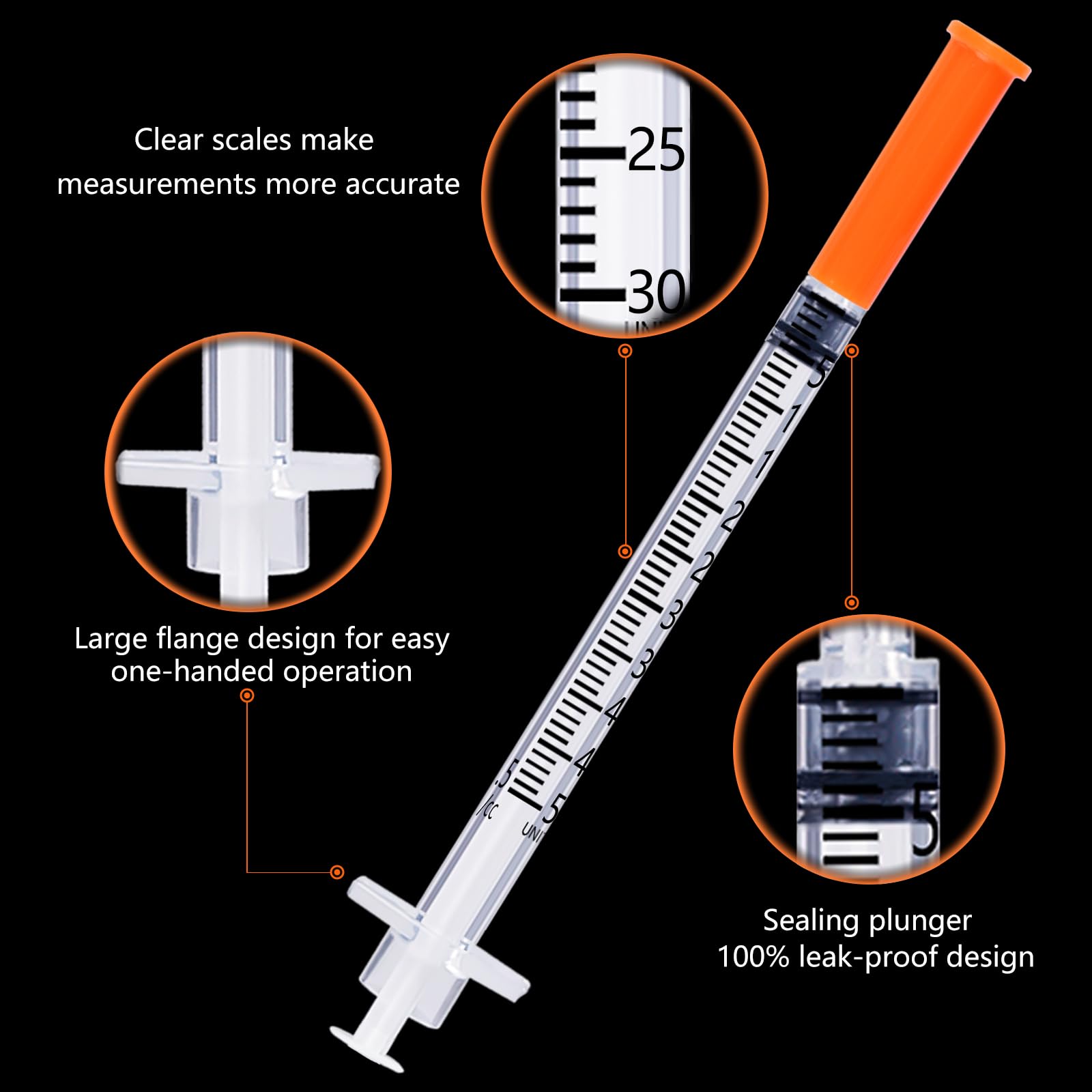 0.5ml Syringe, Lab Supplies Syringes 30G 5/16 Inch, Individually
