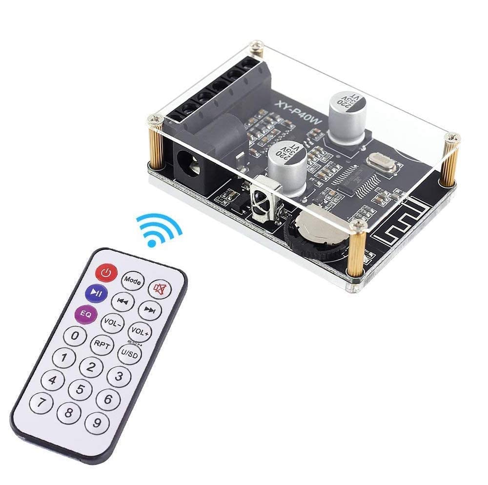Image secondaire de DollaTek Bluetooth 5.0 Amplifier Board 20W 30W 40W Module stéréo Récepteur audio numérique sans fil double canal avec télécommande